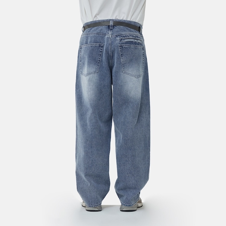 moif - WIDE 6P BELTED DENIM PANTS - PMF026-01DN02