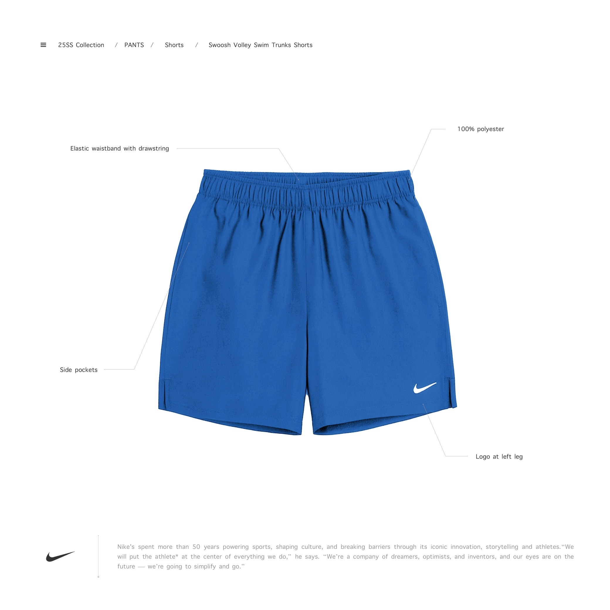 Nike - Logo Swoosh Swim Trunks