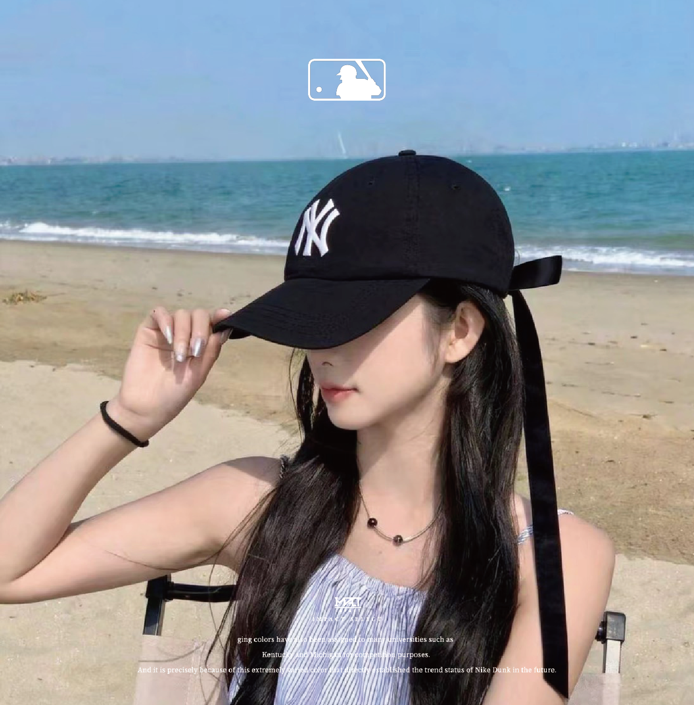 【訂製款】MLB 甜心少女 休閒 百搭 經典 蝴蝶結 老帽 蝶