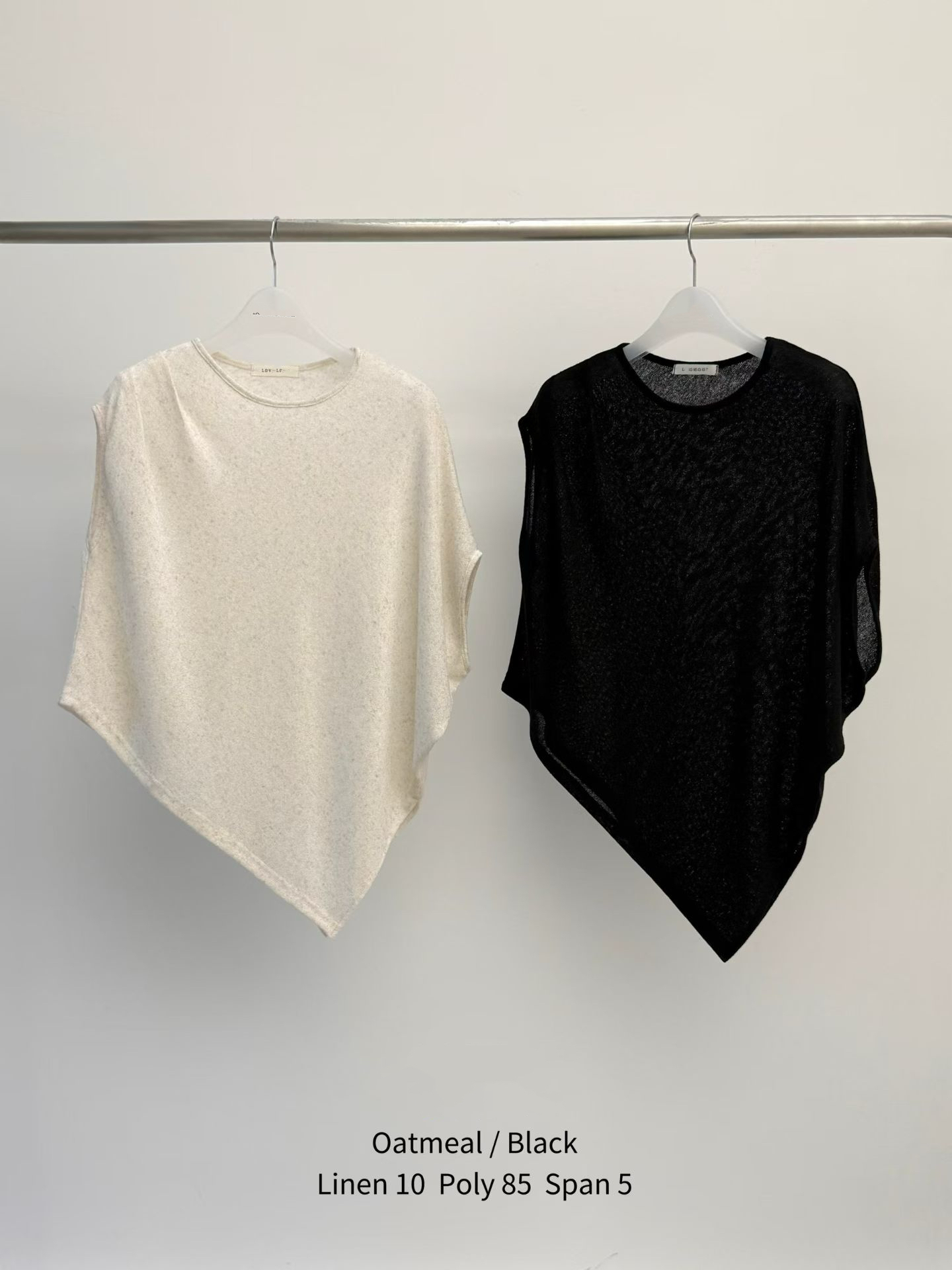 LV2620  unbalanced shoulder linen wear