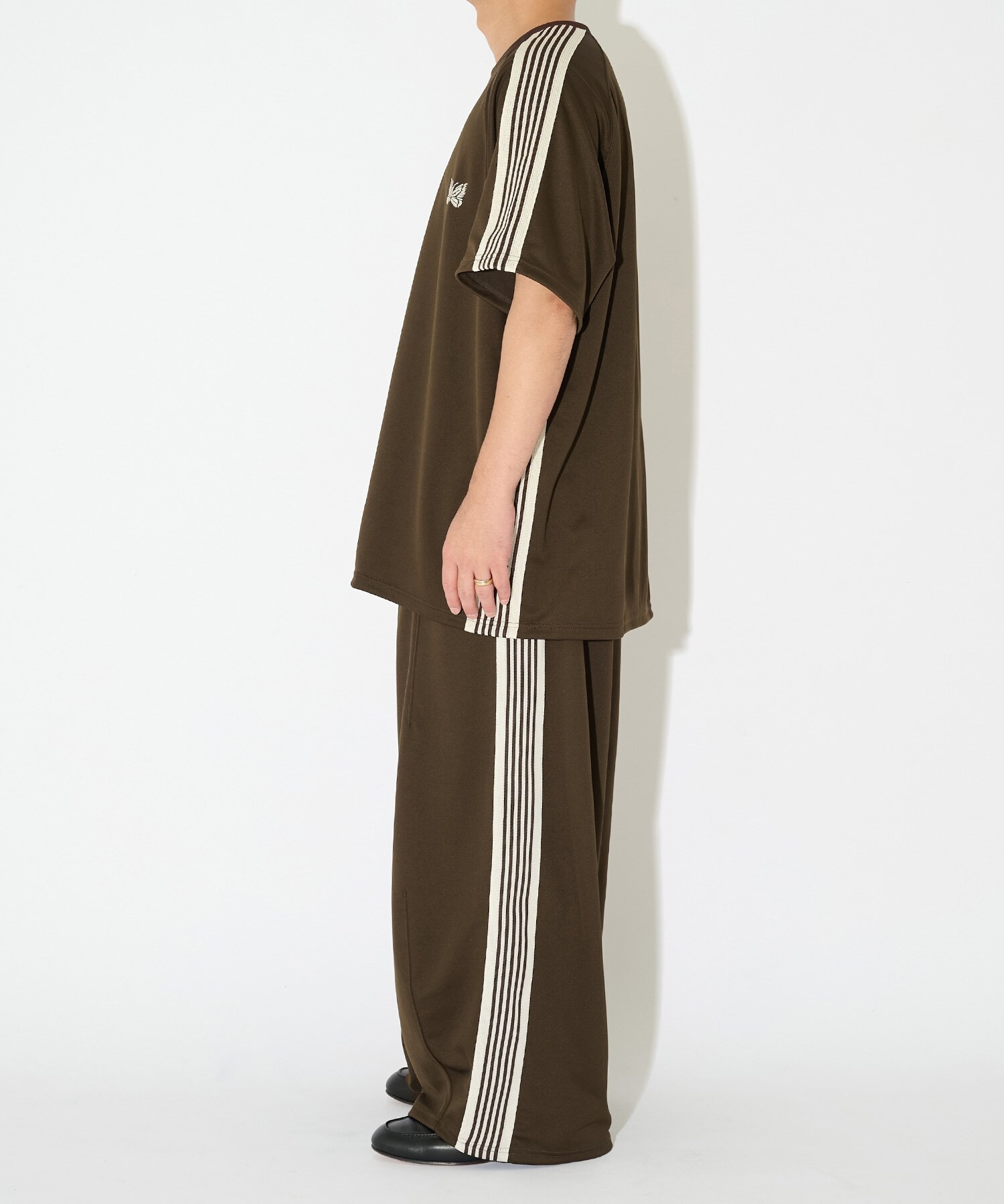【STUDIOUS x NEEDLES 】別注 Track S/S Crew Neck Shirt - COOL  ( 涼感材質 )