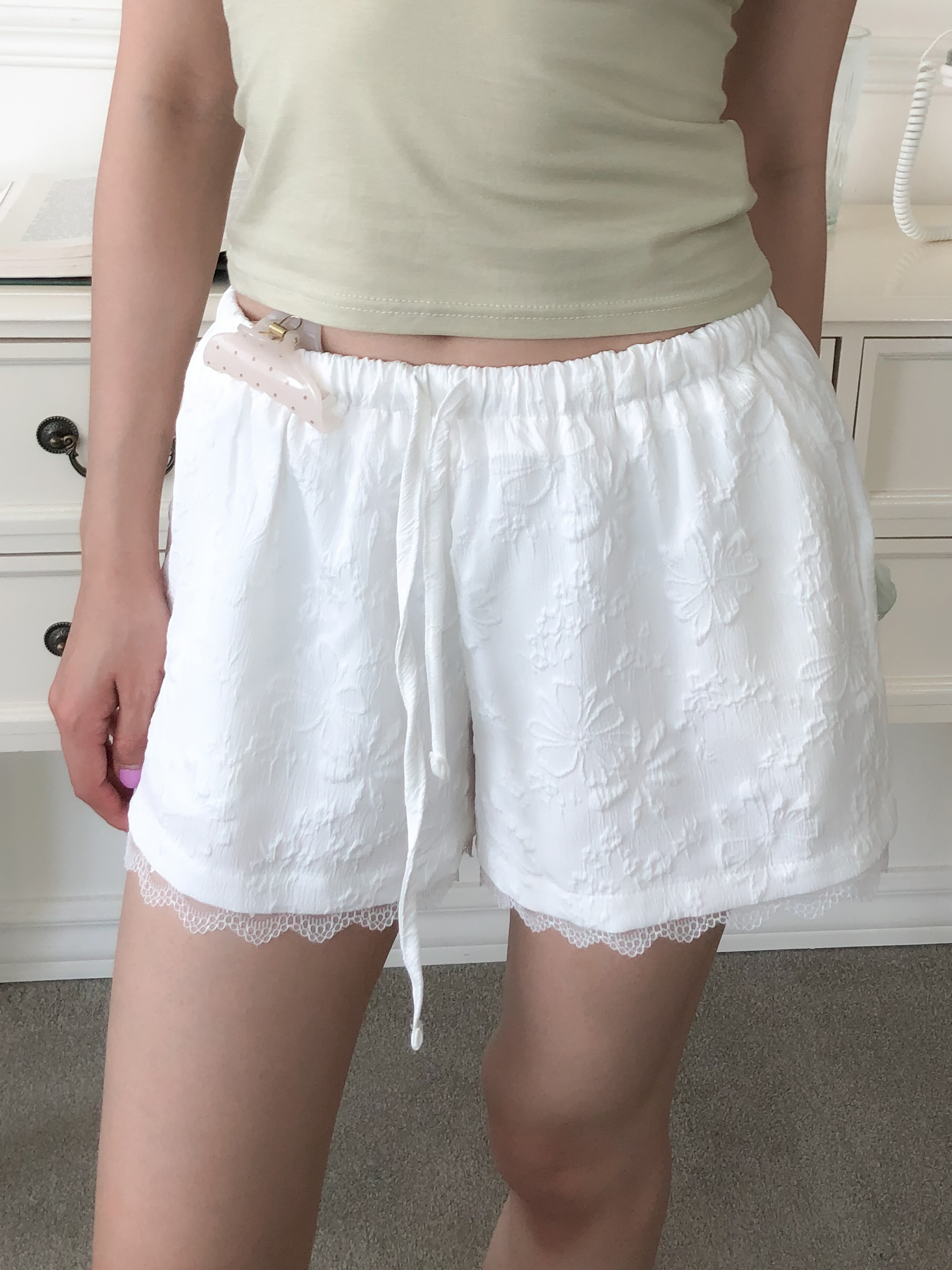 margaret lace shorts #短褲