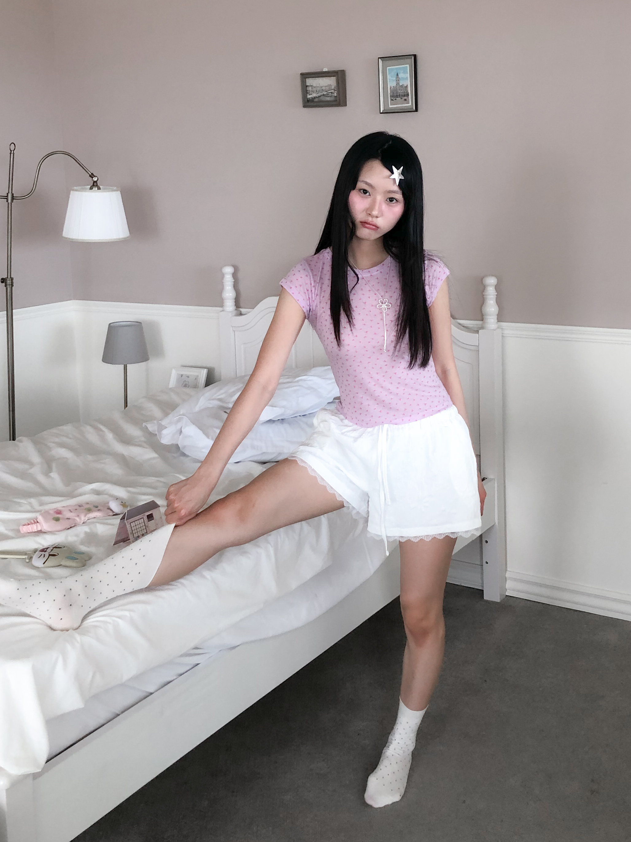 margaret lace shorts #短褲