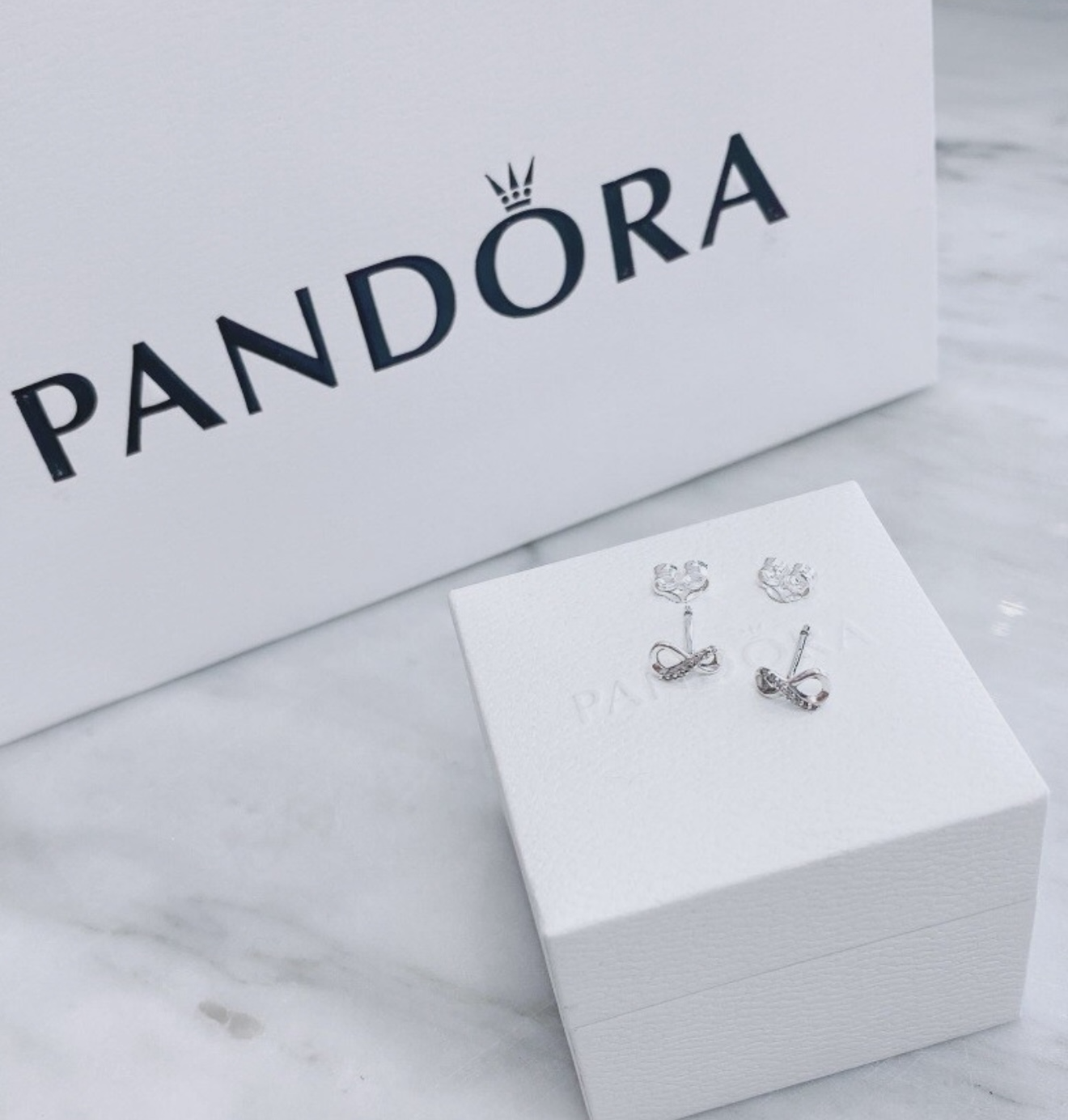 【預購】Pandora H070728 閃耀無限符號純銀耳釘
