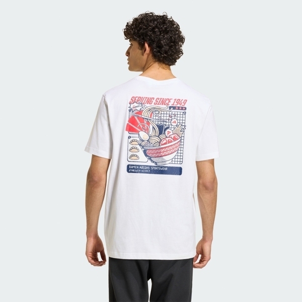 Adidas 愛迪達 M Ramen T KS5080 男 T恤 運動上衣 休閒短袖 白 亞版 純棉 拉麵