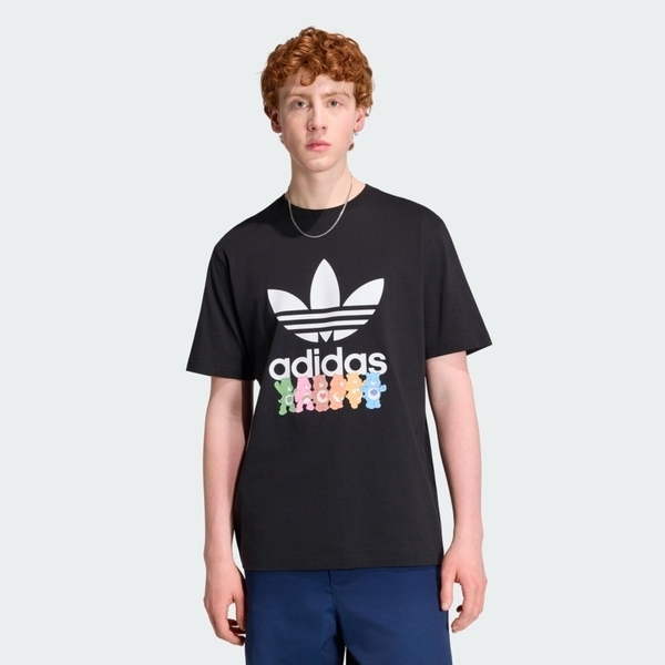 Adidas 愛迪達 Care Bear Ti KS4290 男 T恤 運動上衣 休閒短袖 黑 亞版 印花 純棉