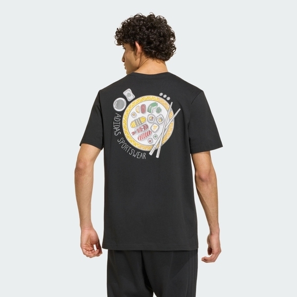 Adidas 愛迪達 M Sushi T KS5078 男 T恤 運動上衣 休閒短袖 黑 亞版 純棉 壽司主題