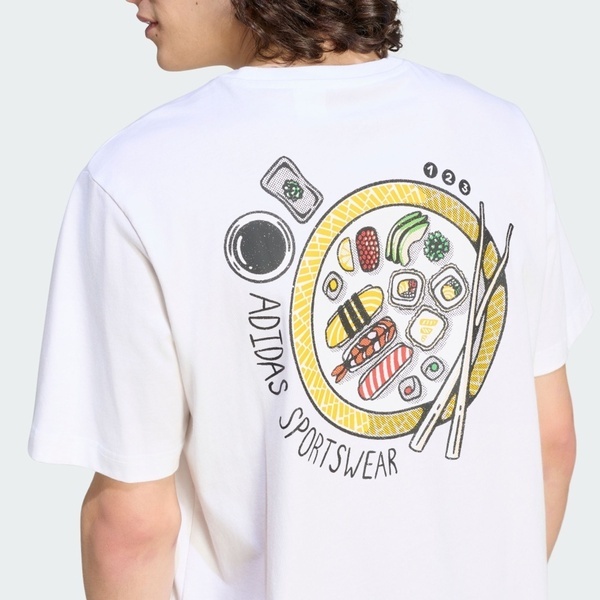 Adidas 愛迪達 M Sushi T KS5077 男 T恤 運動上衣 休閒短袖 白 亞版 純棉 壽司主題