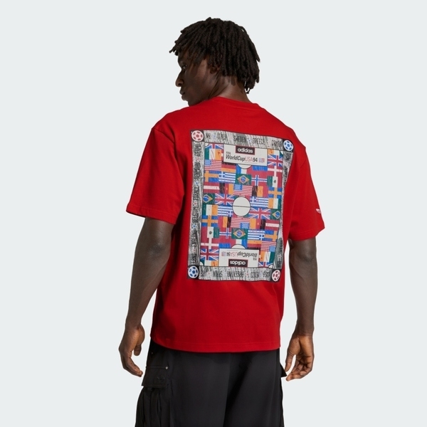 Adidas 愛迪達 Flag Gfx Ss T KC7914 男 T恤 運動上衣 休閒短袖 紅 亞版 純棉