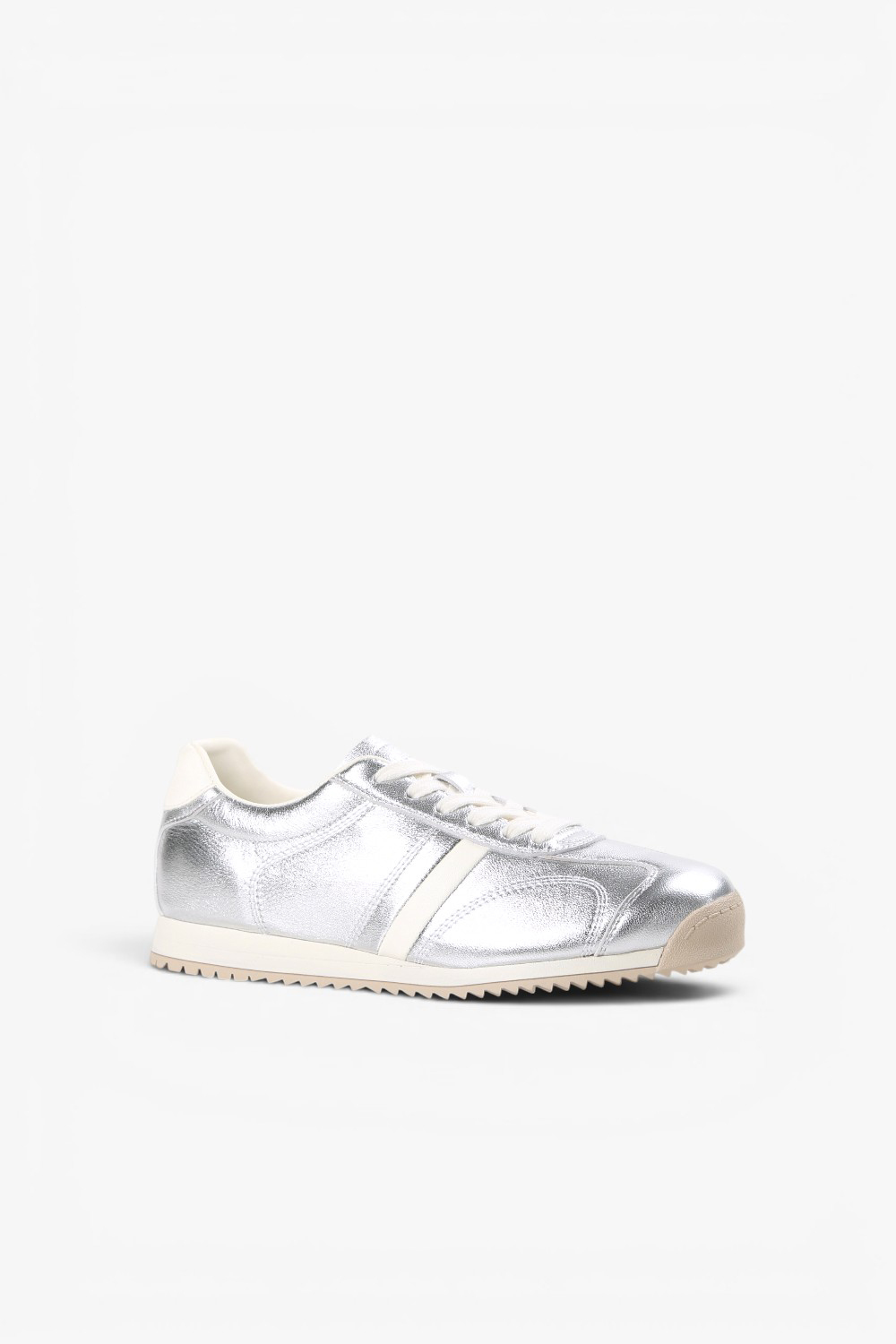 Stripe Trainer 真皮素面休閒鞋