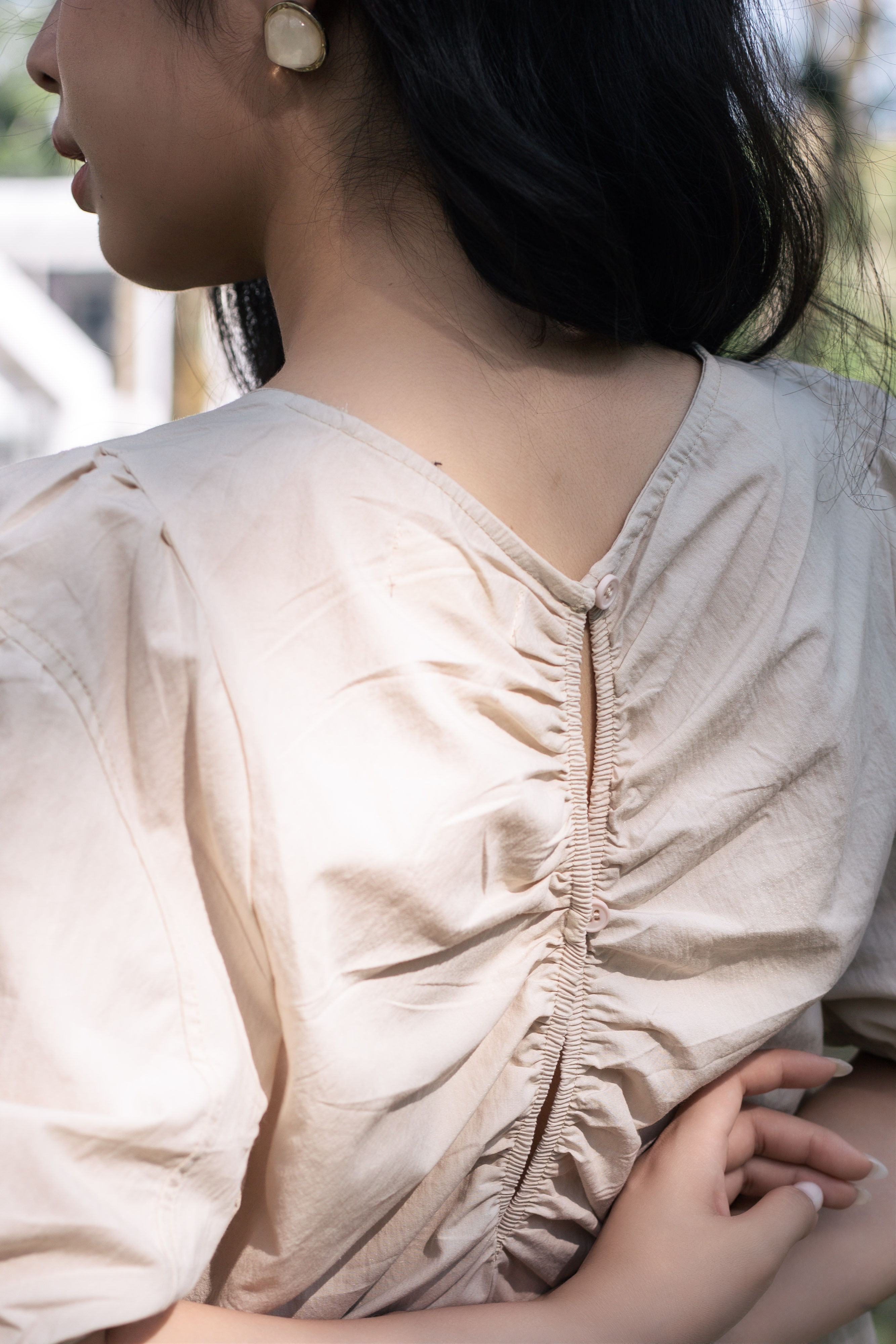 Oulia Tier Swing Dress Khaki -2817DLKHA