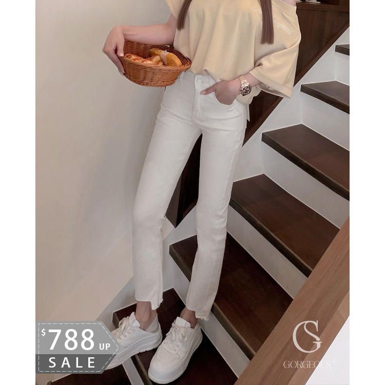 G9750 現貨 「燕麥牛奶′ Oat milk九分褲」