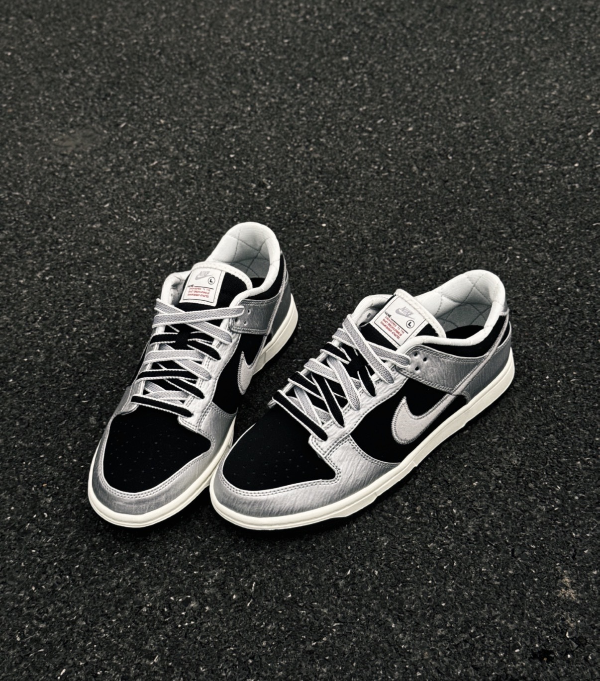 男鞋 NIKE DUNK LOW RETRO 'Metallic Silver' 銀黑 紋理感 復古 低筒 休閒鞋【IM4413-001】
