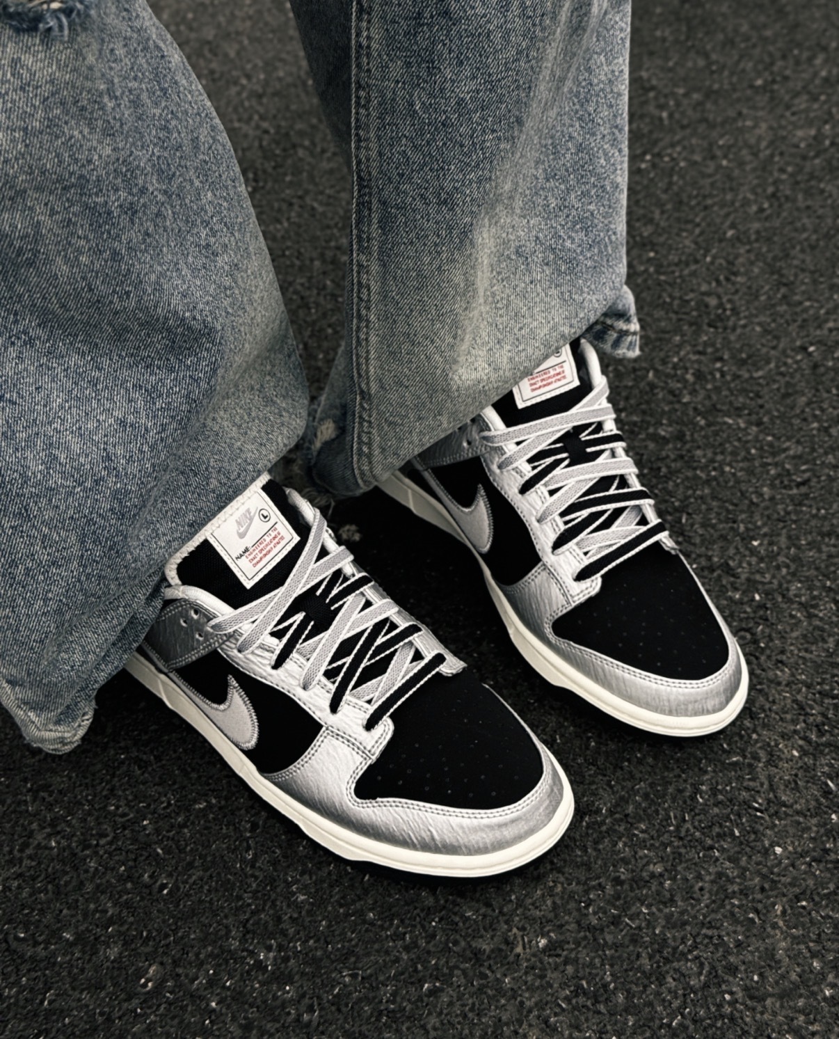 男鞋 NIKE DUNK LOW RETRO 'Metallic Silver' 銀黑 紋理感 復古 低筒 休閒鞋【IM4413-001】