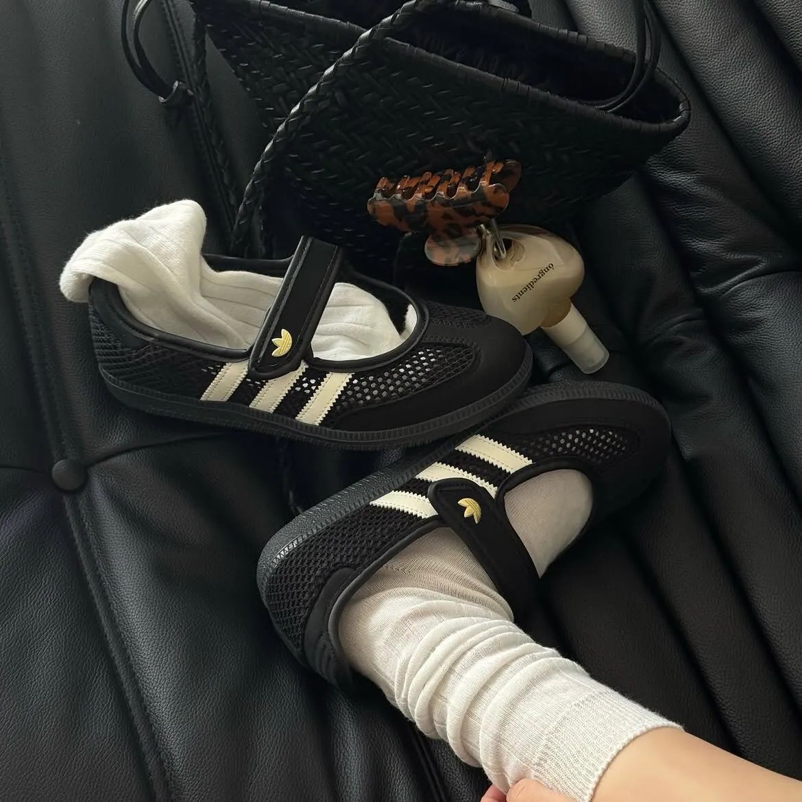 Adidas ORIGINALS 瑪莉珍鞋 網眼編織 黑色