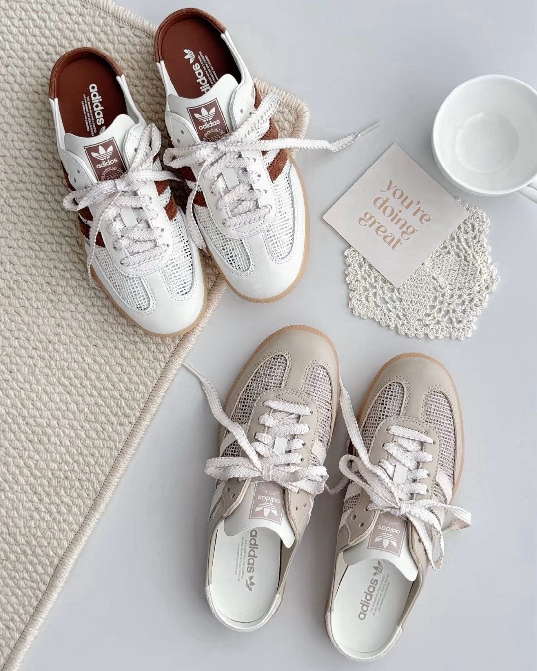 Adidas Original Samba Mule 編織 焦糖底 懶人鞋 穆勒鞋 兩色