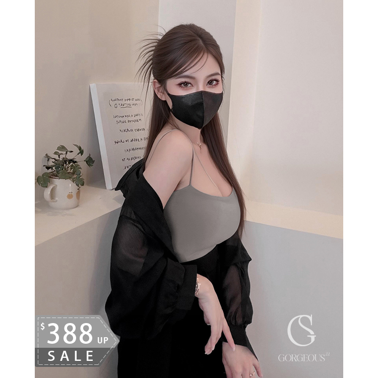 G1919 「 莫代泡芙細肩BRA TOP」