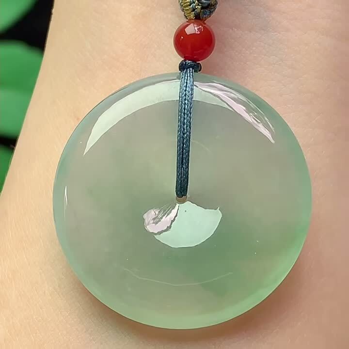 翡翠平安扣 (32.1mm直徑),天然翡翠A玉, 緬甸玉, Jade, Jadeite