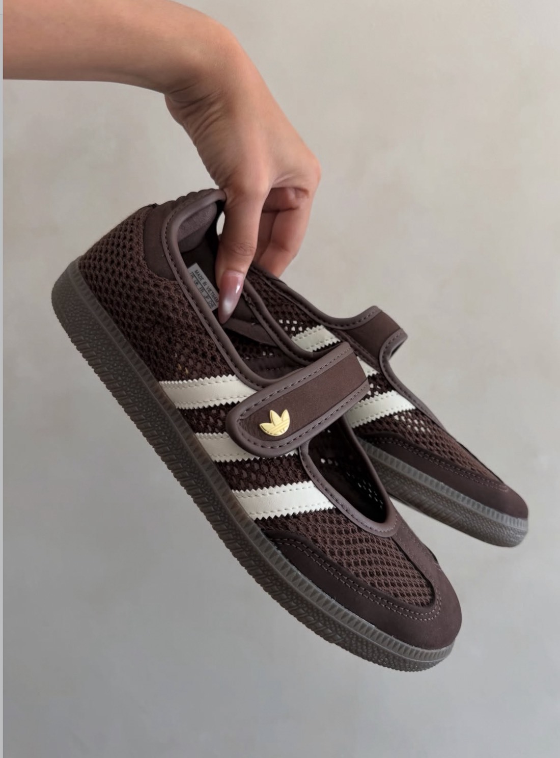 Adidas ORIGINALS 瑪莉珍鞋 網眼編織 咖色
