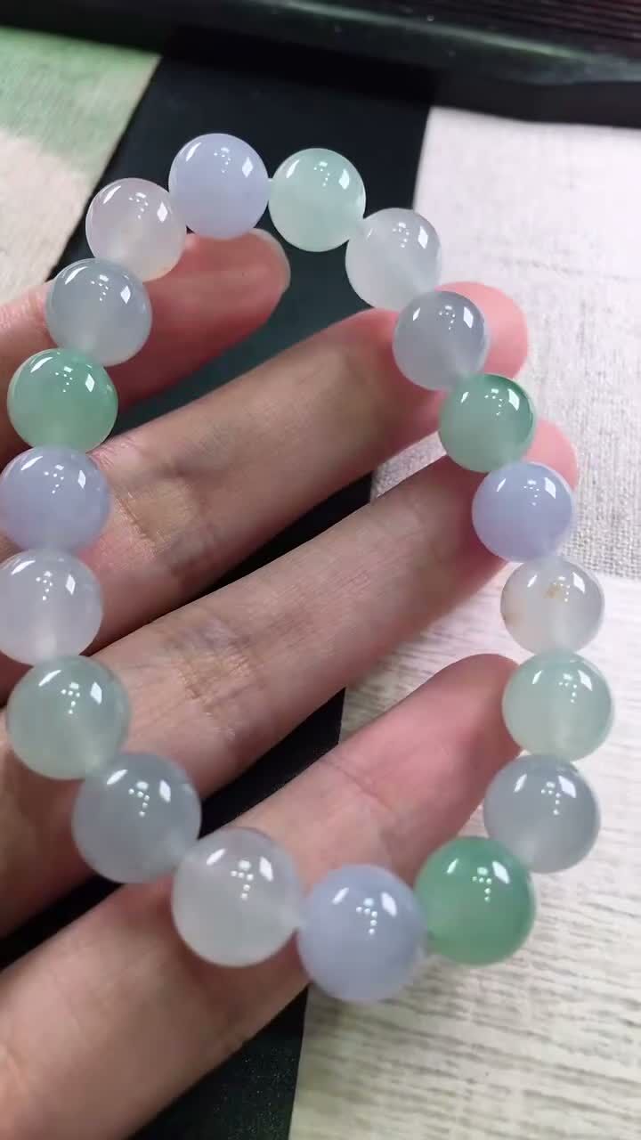 翡翠糖果手串 (10mm直徑),天然翡翠A玉, 緬甸玉, Jade, Jadeite
