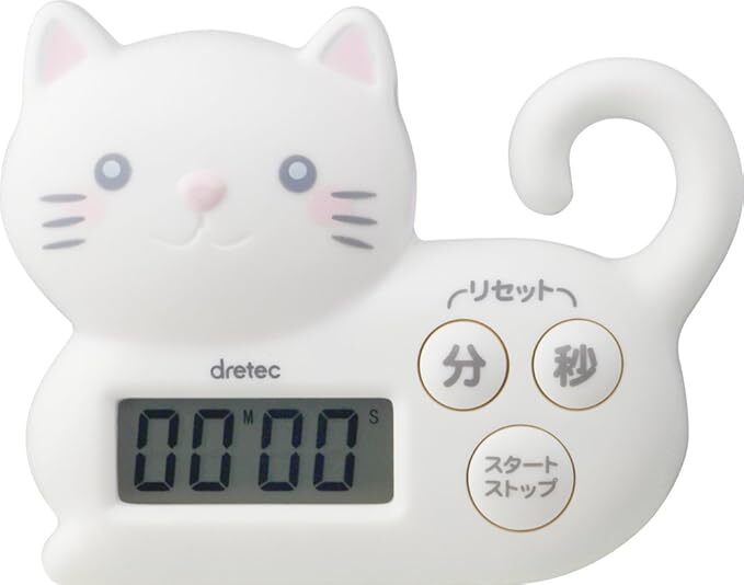 Dretec 白色貓咪計時器 T-568WT