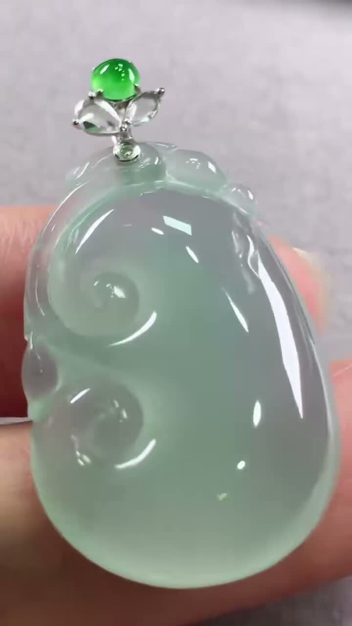 翡翠如意,天然翡翠A玉, 緬甸玉, Jade, Jadeite