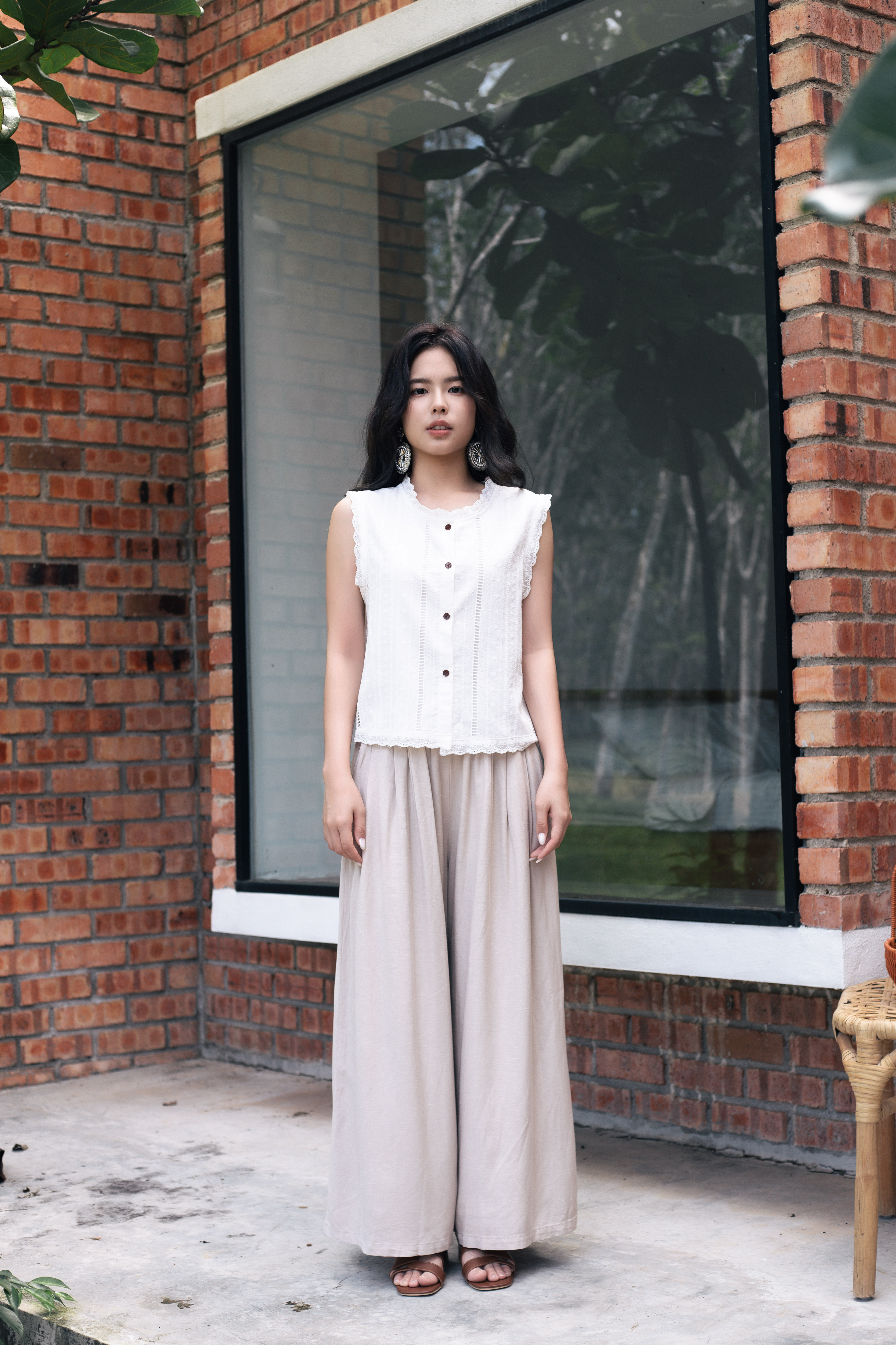 Ceries Crochet Top White -2816BVWHI