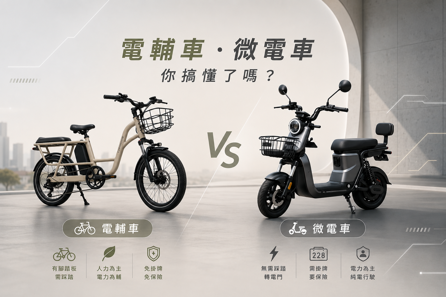 電輔車vs微電車差在哪?一篇搞懂電動自行車、微型電動二輪車差異與上路規定