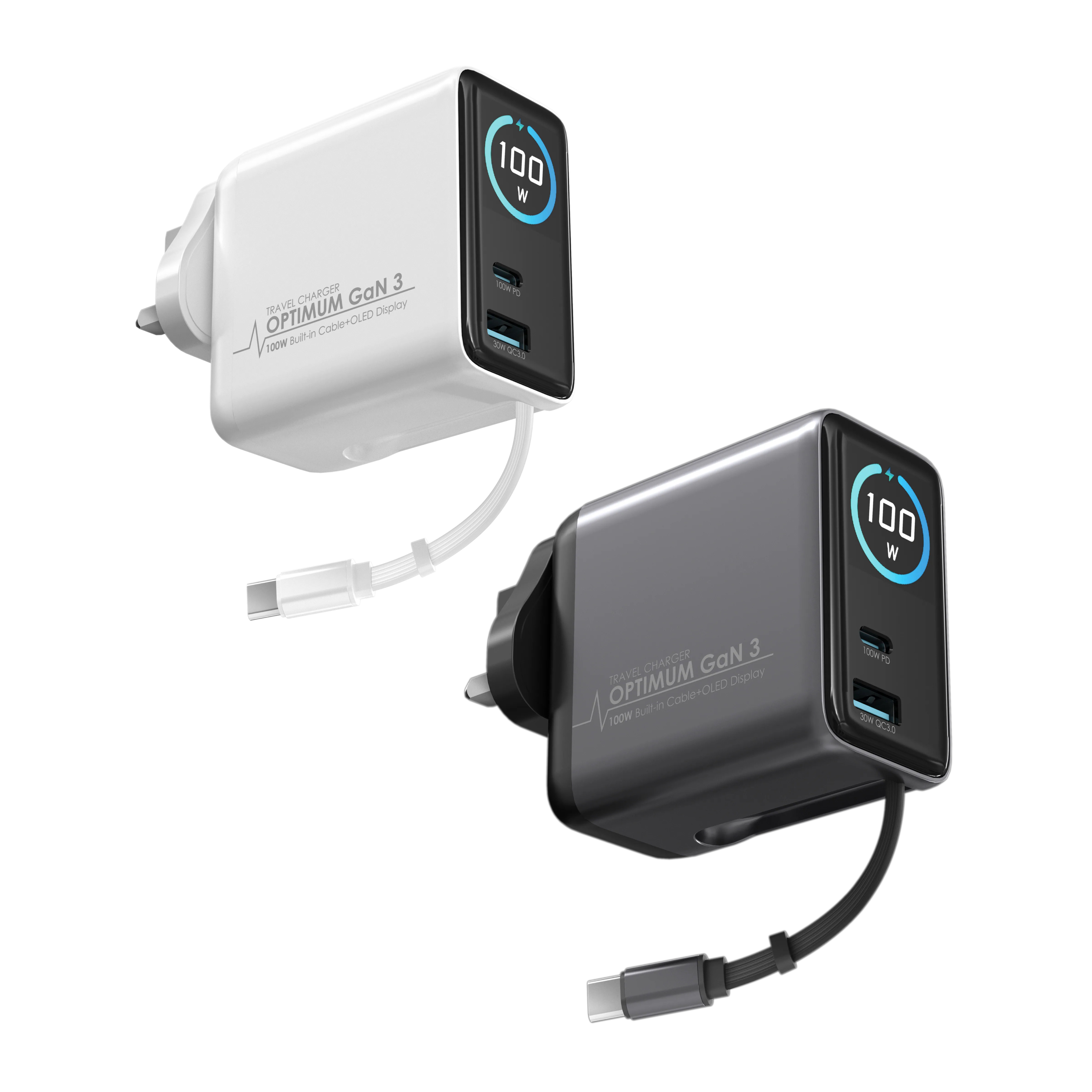 EGO OPTIMUM GaN3 100W 伸縮線旅行充電器