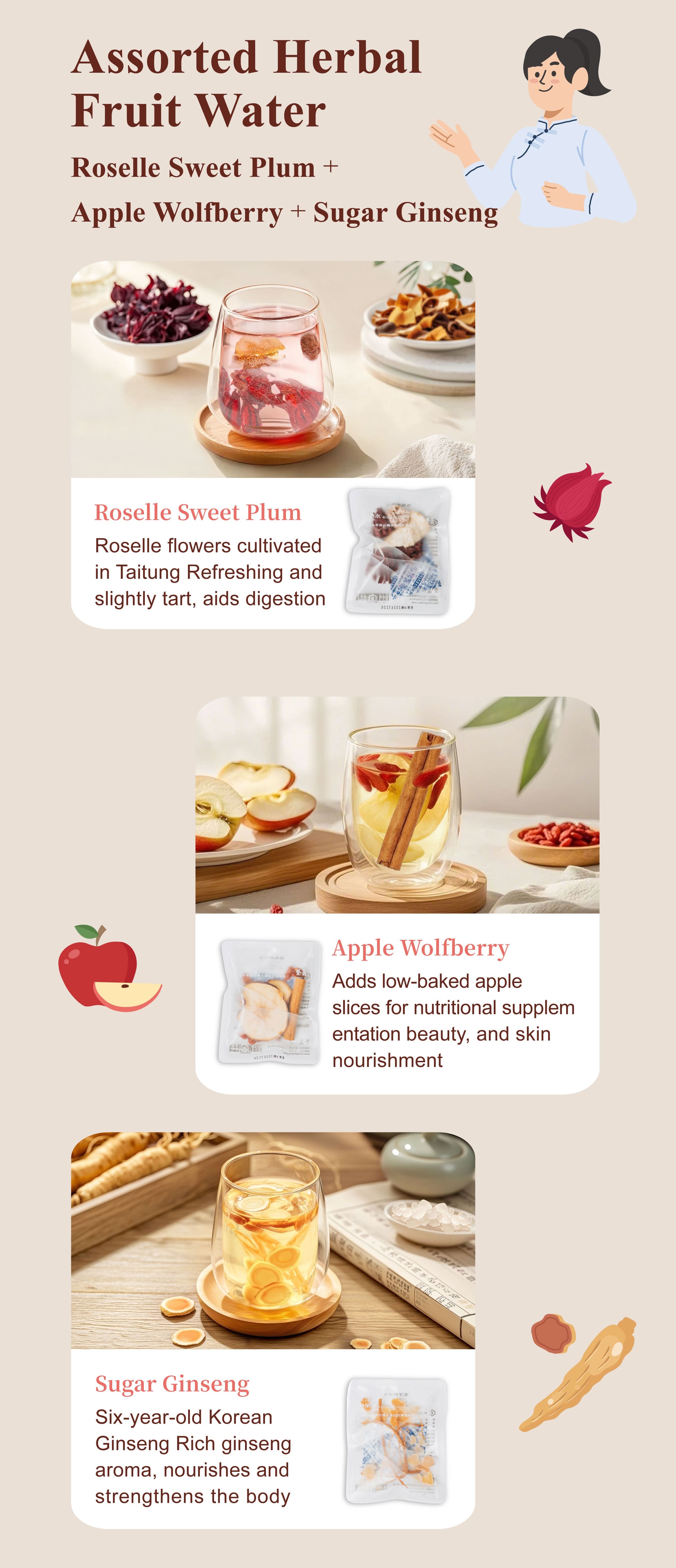 Dengyi Assorted Herbal Fruit Water Introduction