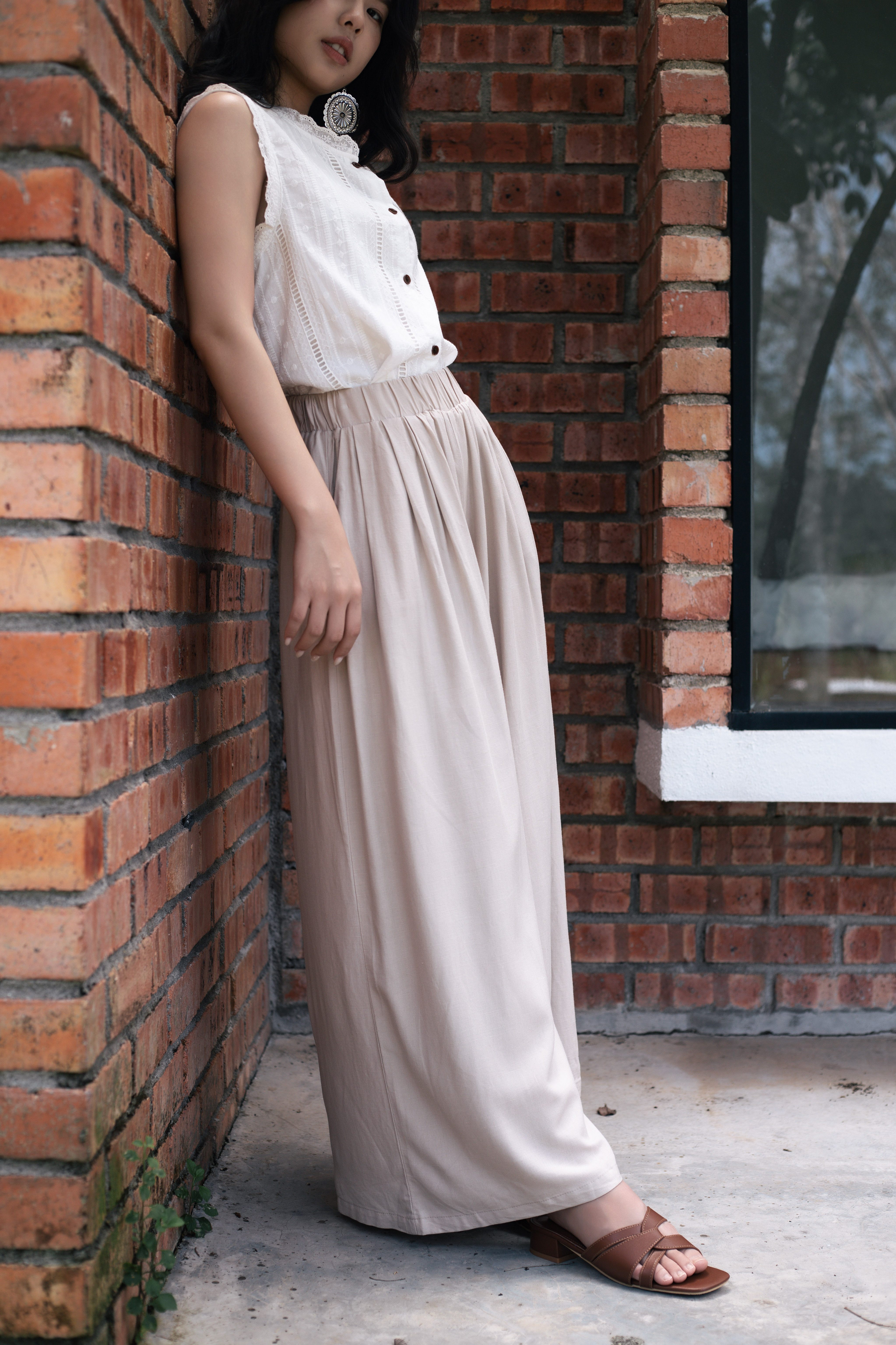 Lumera Relaxed Pants Beige- 2813PLBEI
