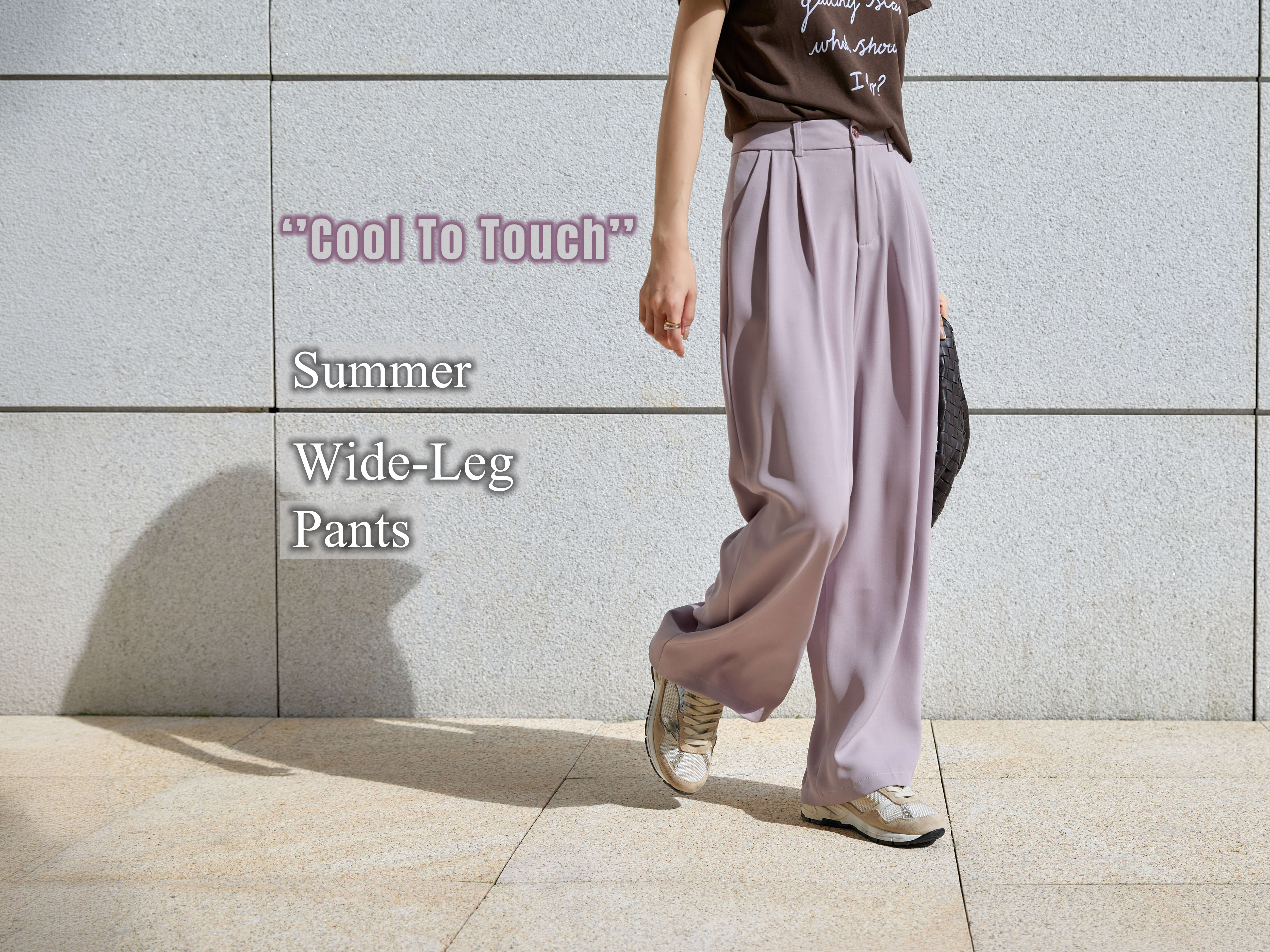 "Cool To Touch" Pleated Wide-Leg Pants_PT267L15