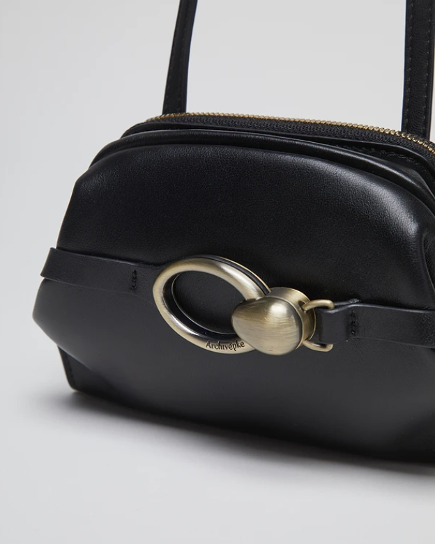 韓國代購 Archivepke Mini egg doughnut bag(Deep sleep)羊皮