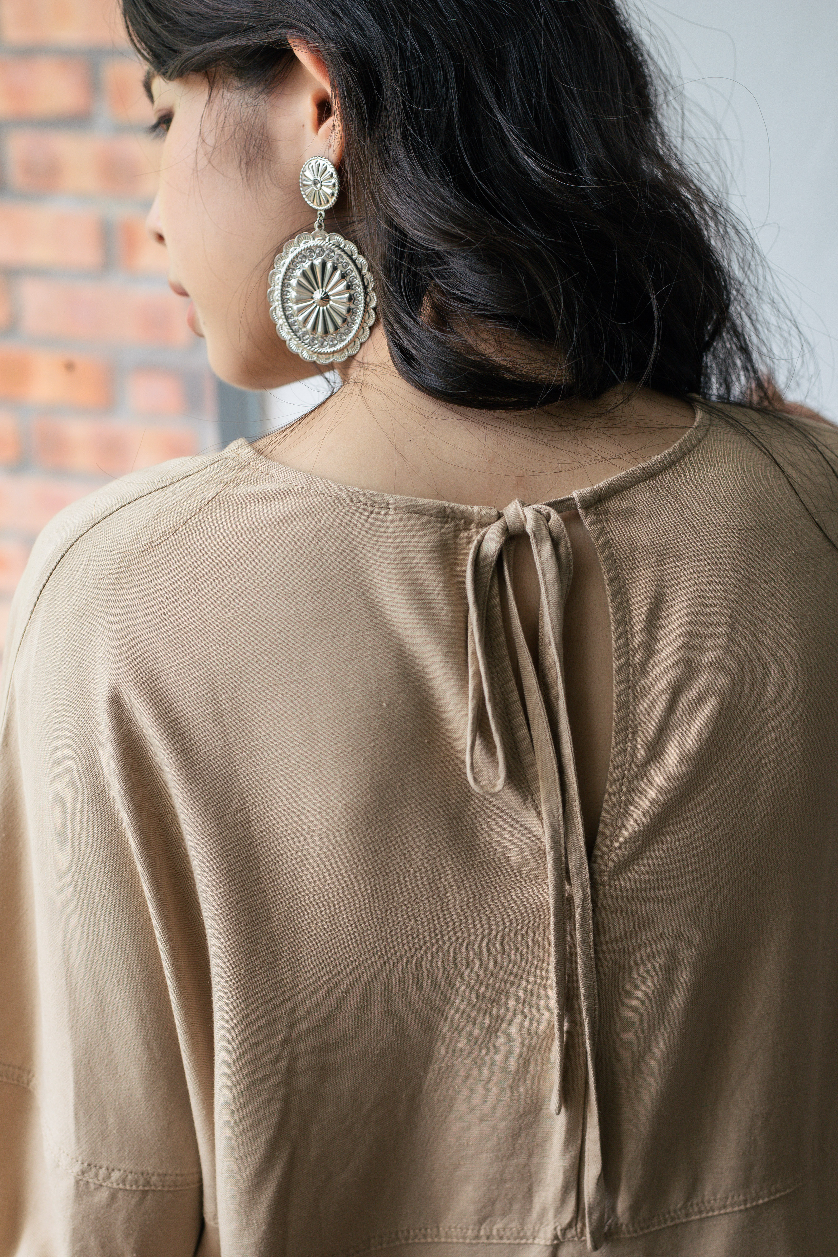 Lumera Panelled  Blouse Khaki- 2811BSKHA