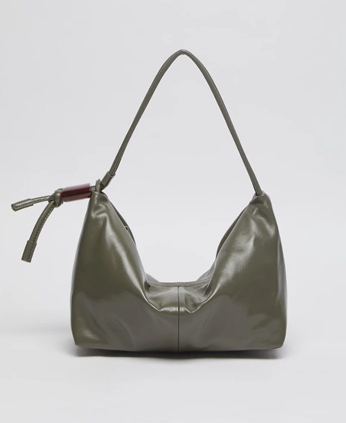 韓國代購 Archivepke Ridge shoulder bag(Glossy ivy grey) 羊皮