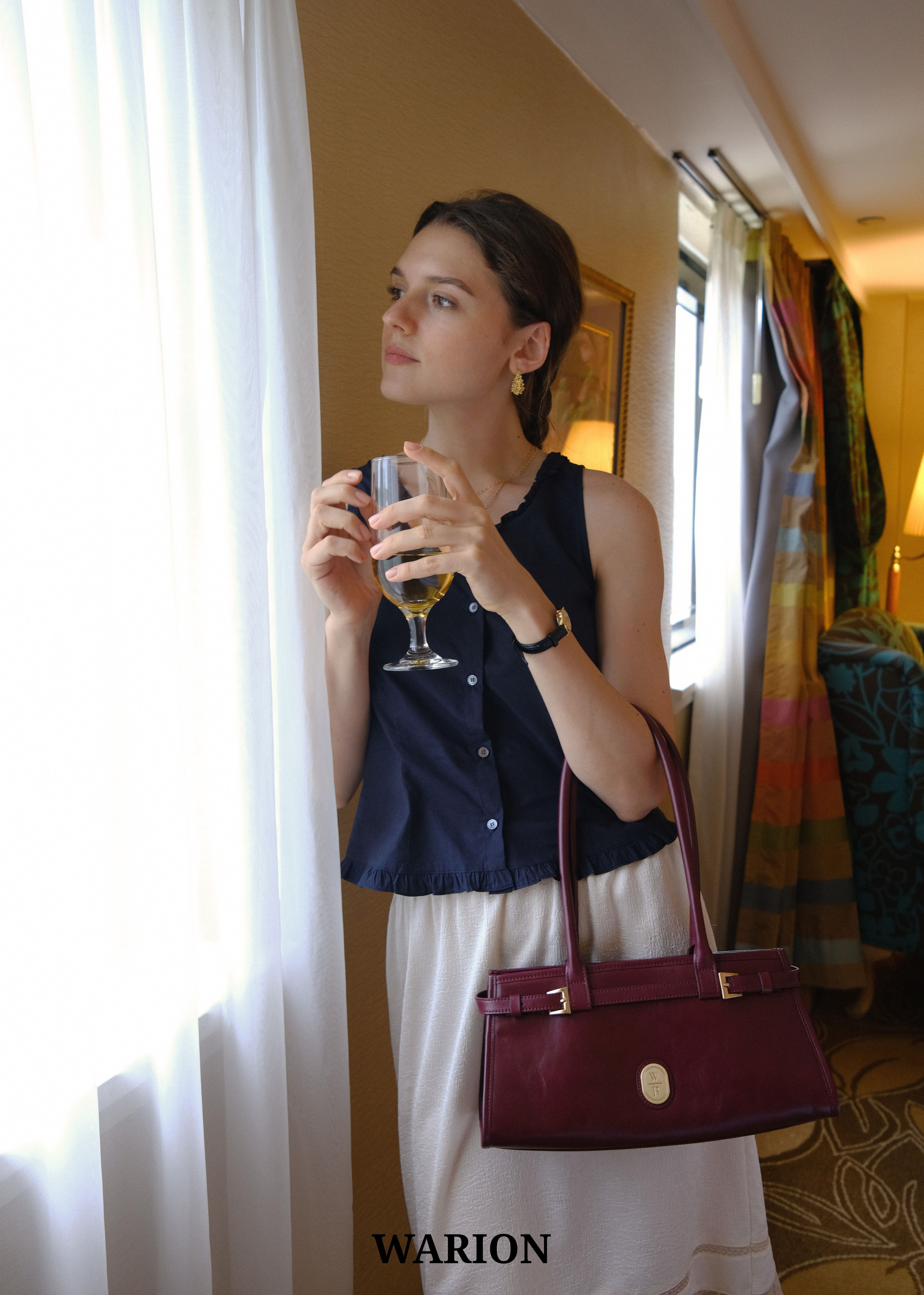 The Carrie Baguette - Bordeaux