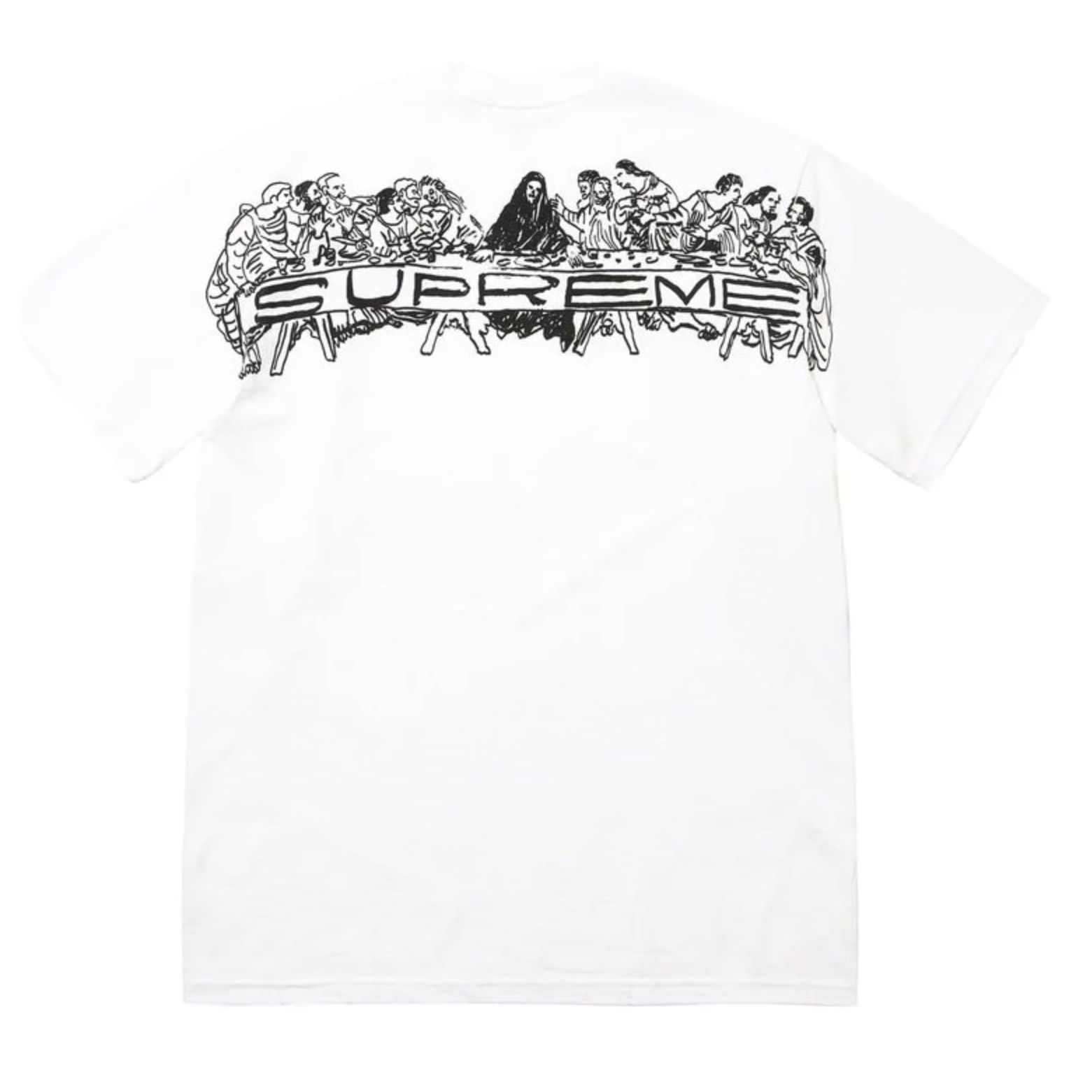 -(B3c02)-SUPREME SUPPER TEE 最後的晚餐 短Ｔ黑色/白色-SS26T62