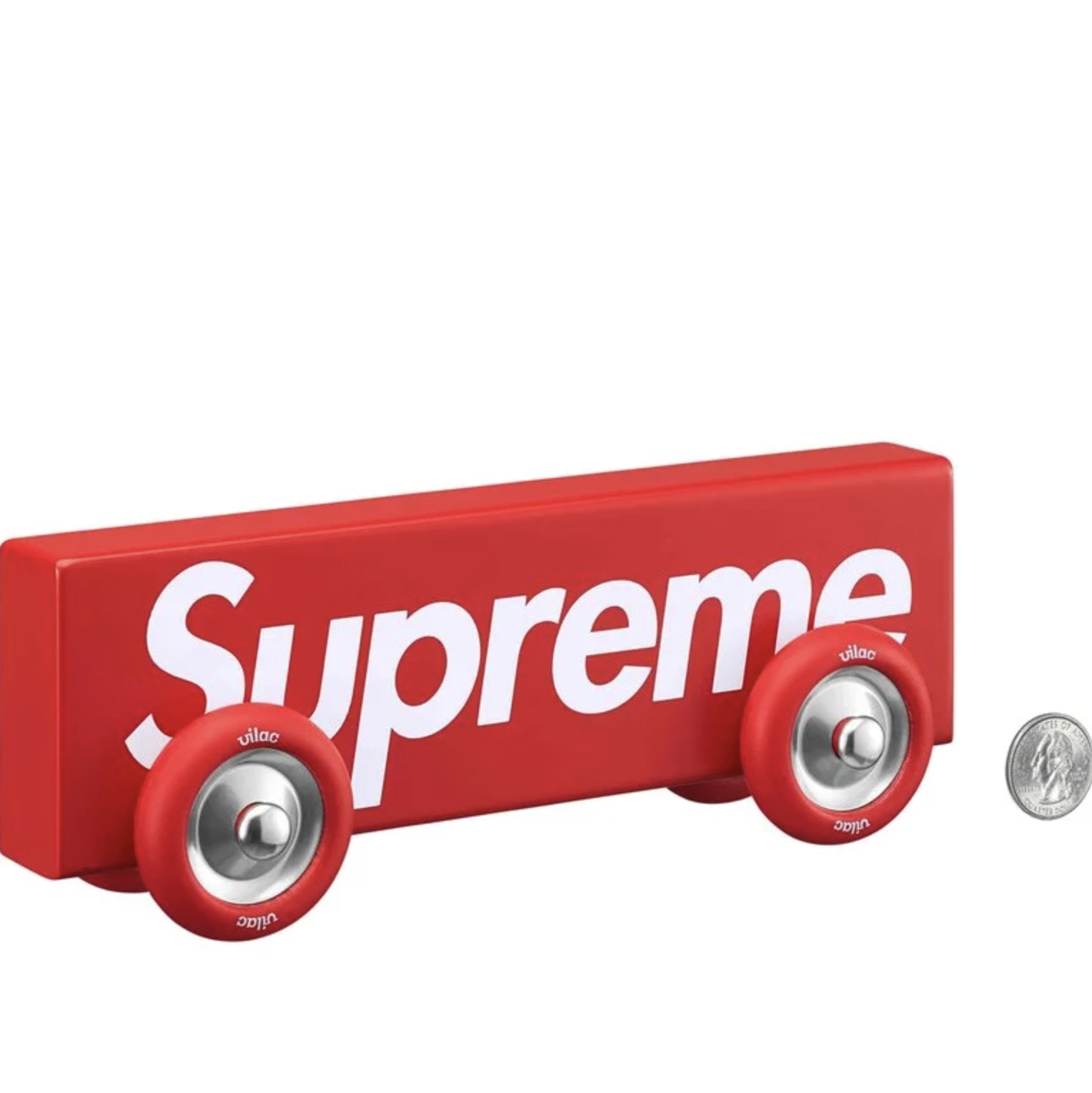 -(C015)-SUPREME X VILAC BOX LOGO CAR 木製 BOGO 玩具車-SS26A9