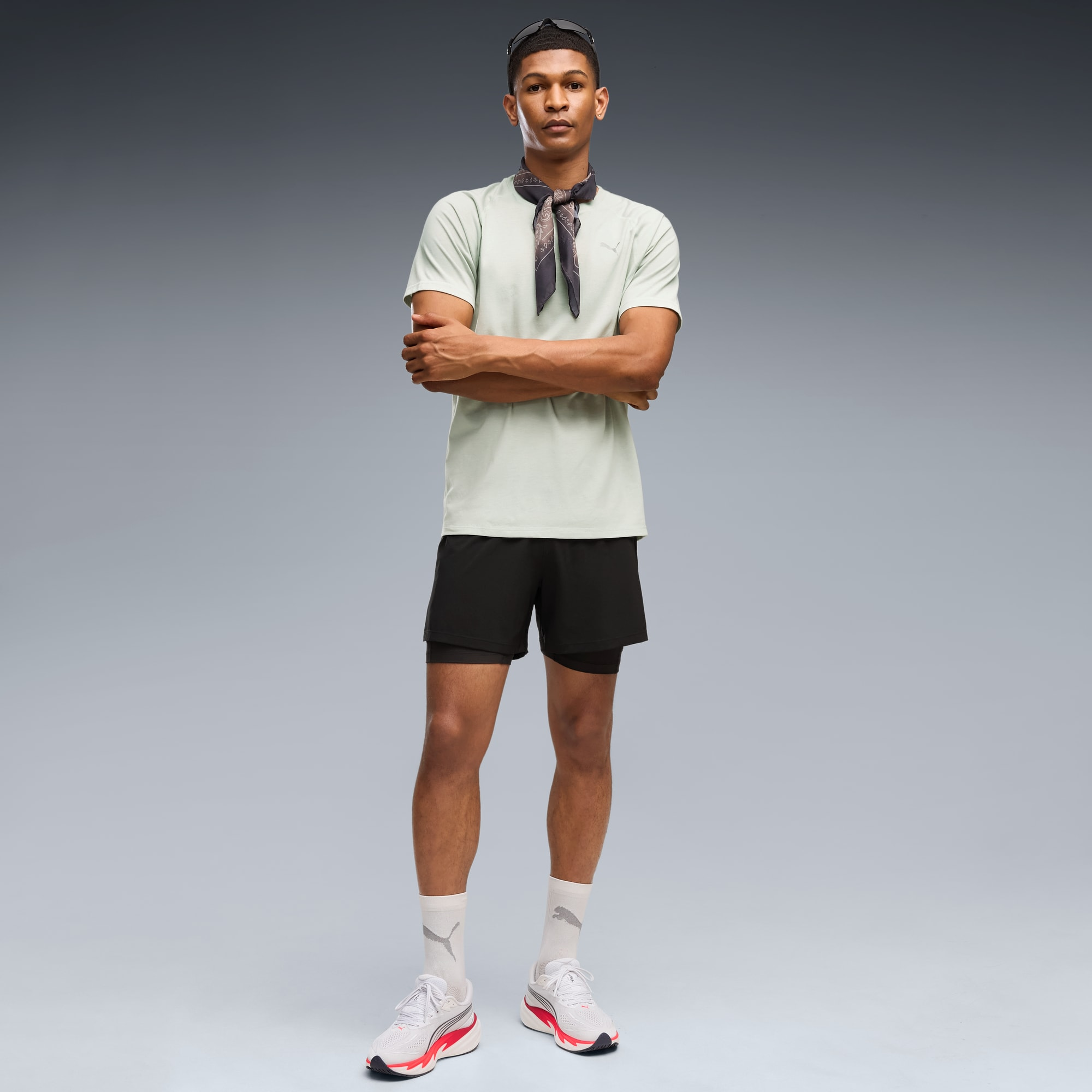 PUMA 短T VELOCITY TRIBLEND 跑步系列 淺綠 運動 短袖 T恤 男 52660329