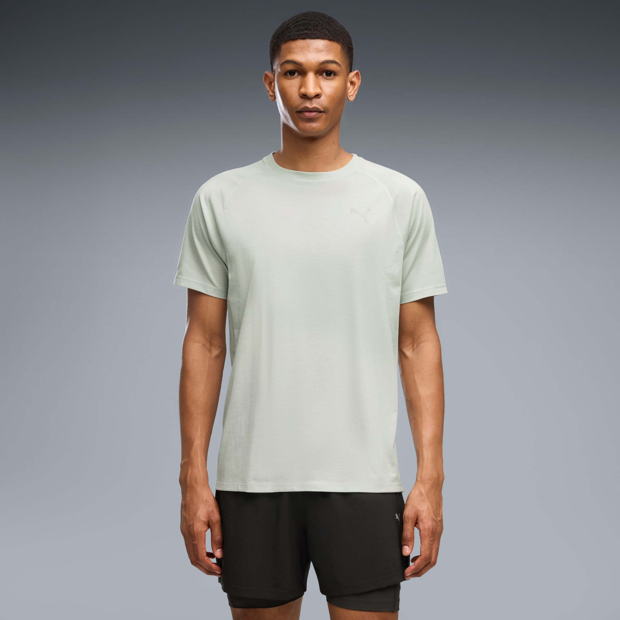 PUMA 短T VELOCITY TRIBLEND 跑步系列 淺綠 運動 短袖 T恤 男 52660329