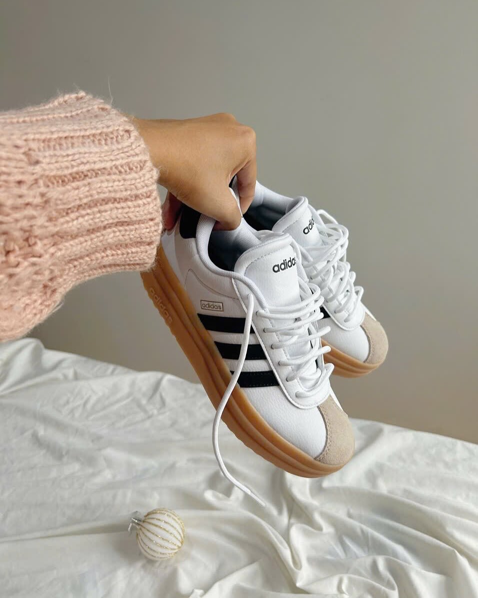 ADIDAS VL COURT BOLD 白黑 灰色 焦糖底 麂皮 厚底 增高 解構 堆疊 女鞋 IH3083 / 預購