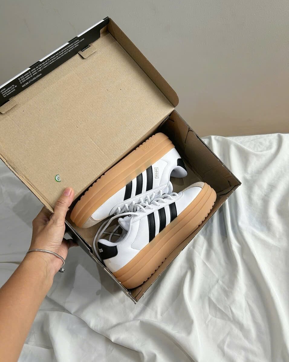 ADIDAS VL COURT BOLD 白黑 灰色 焦糖底 麂皮 厚底 增高 解構 堆疊 女鞋 IH3083 / 預購