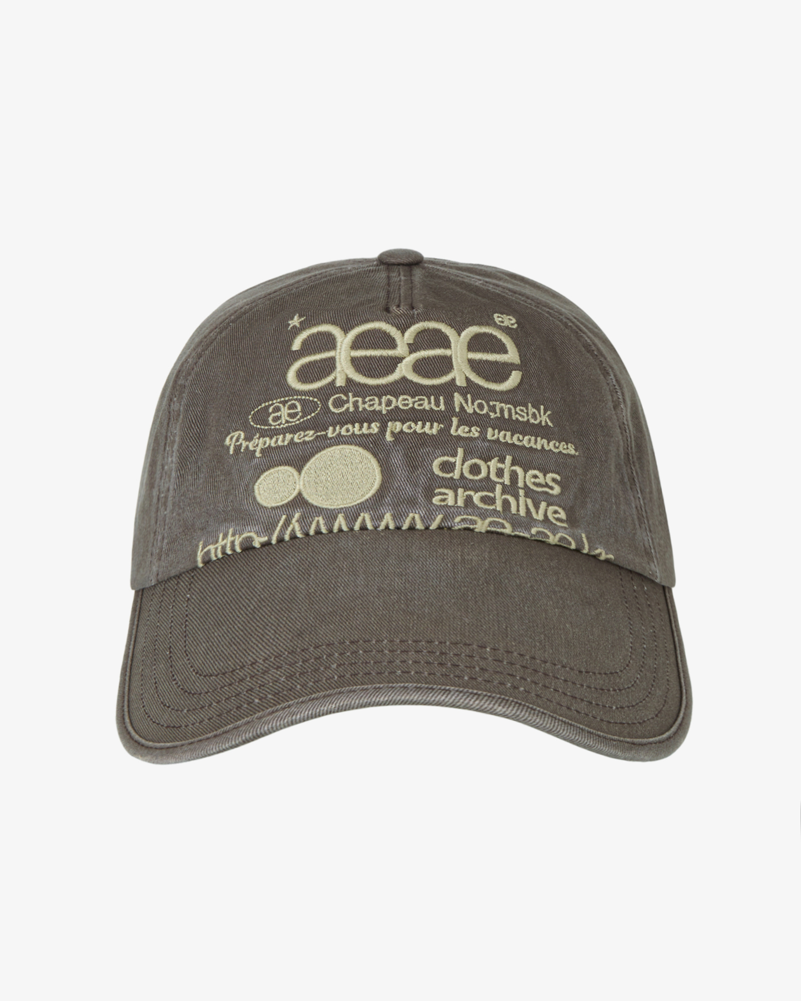 WEB LOGO WASHED 5 PANNEL BALL CAP