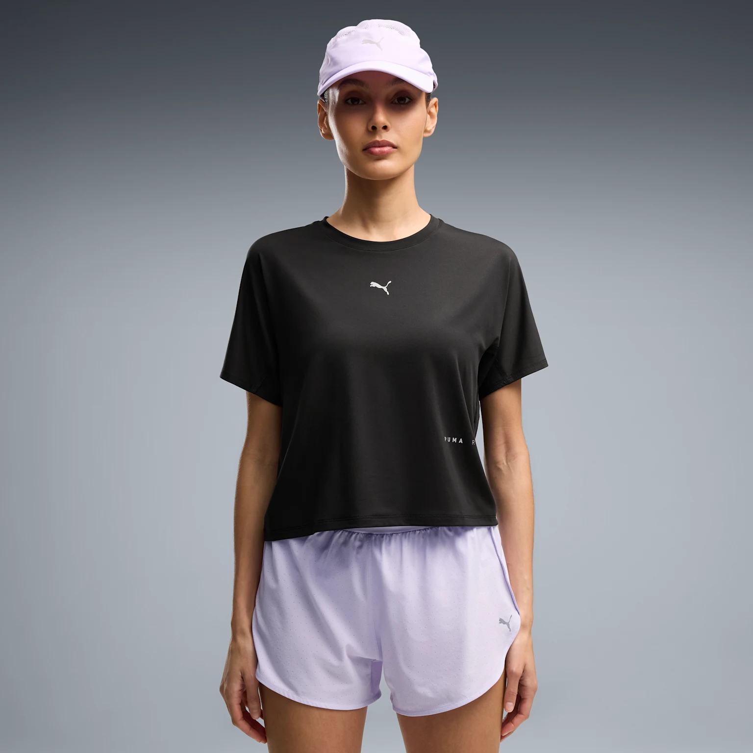 PUMA 短T BS CLOUDSPUN 慢跑系列 黑色 運動短袖 女 52898801