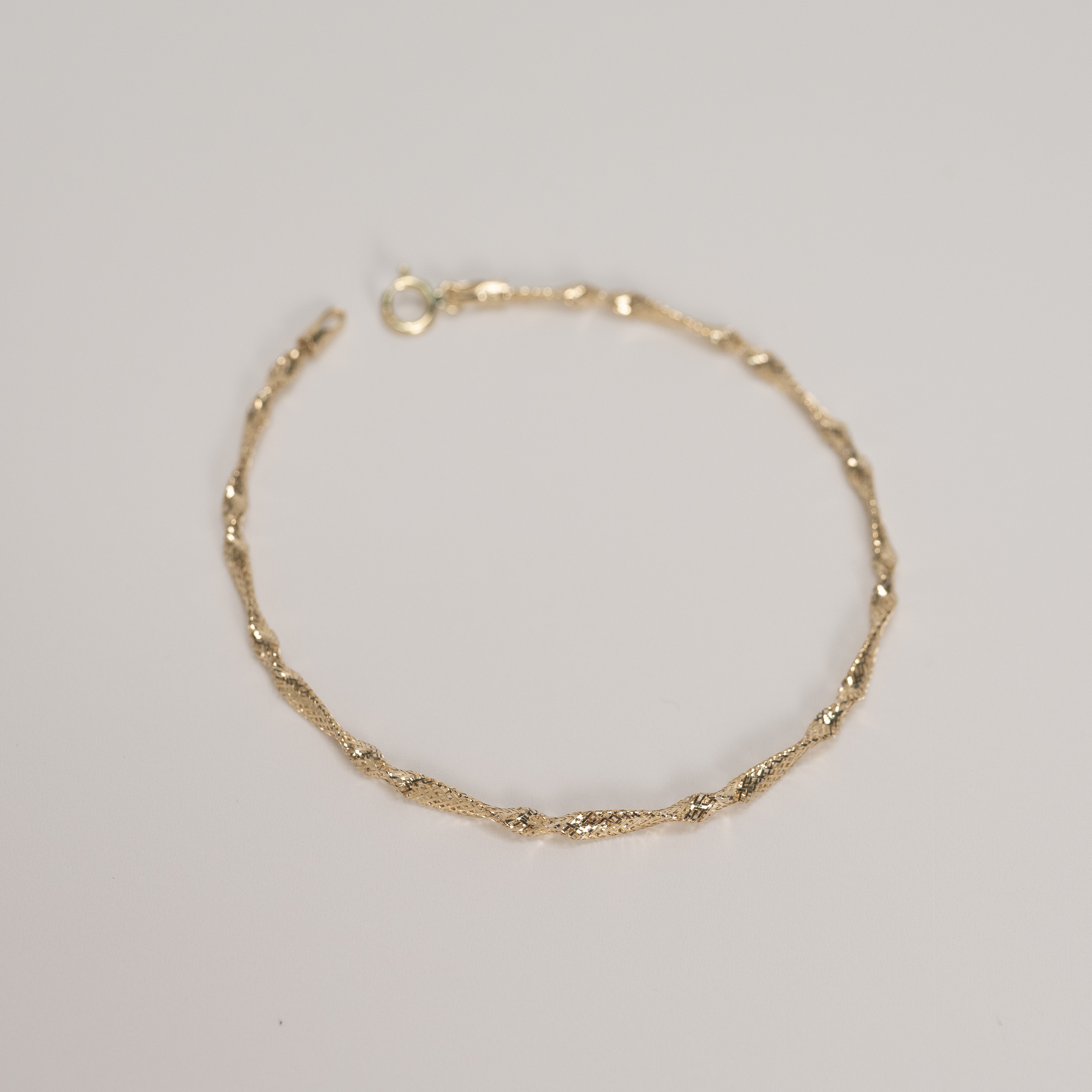18K Italy Twist Elastic Bracelet
