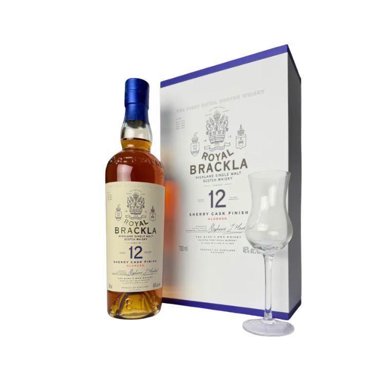 Royal Brackla 12 Year Old Oloroso Sherry Cask Finish Single Malt Scotch Whisky (Nosing Glass Gift Box)  [送酒杯] 白色盒