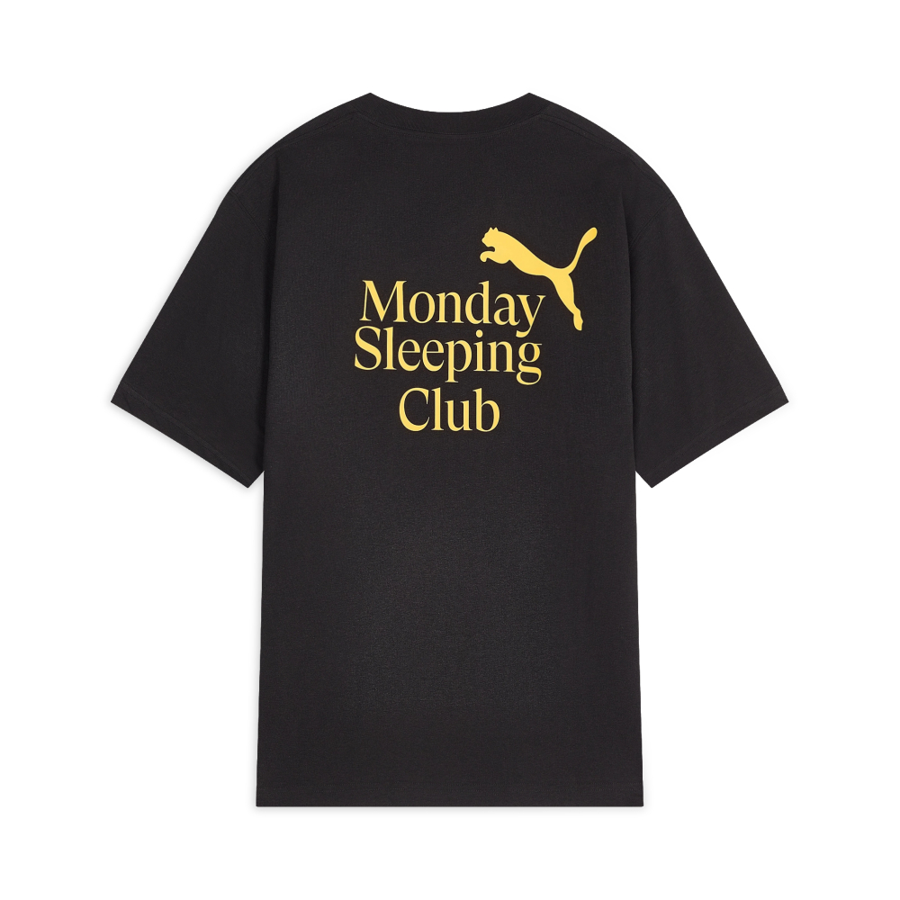 PUMA 短T MONDAY SLEEPING CLUB系列 黑黃 短袖 T恤 中性 63899201