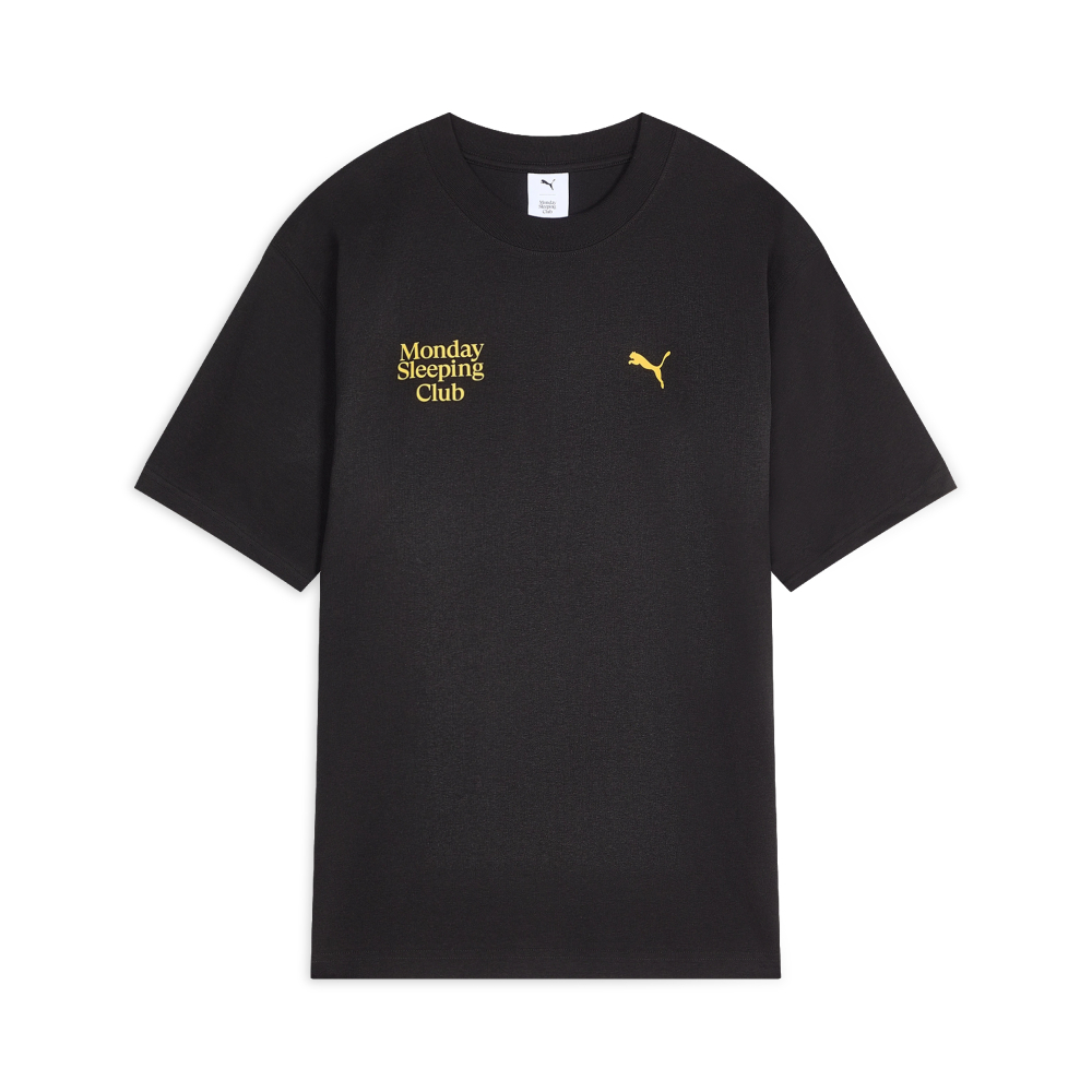 PUMA 短T MONDAY SLEEPING CLUB系列 黑黃 短袖 T恤 中性 63899201