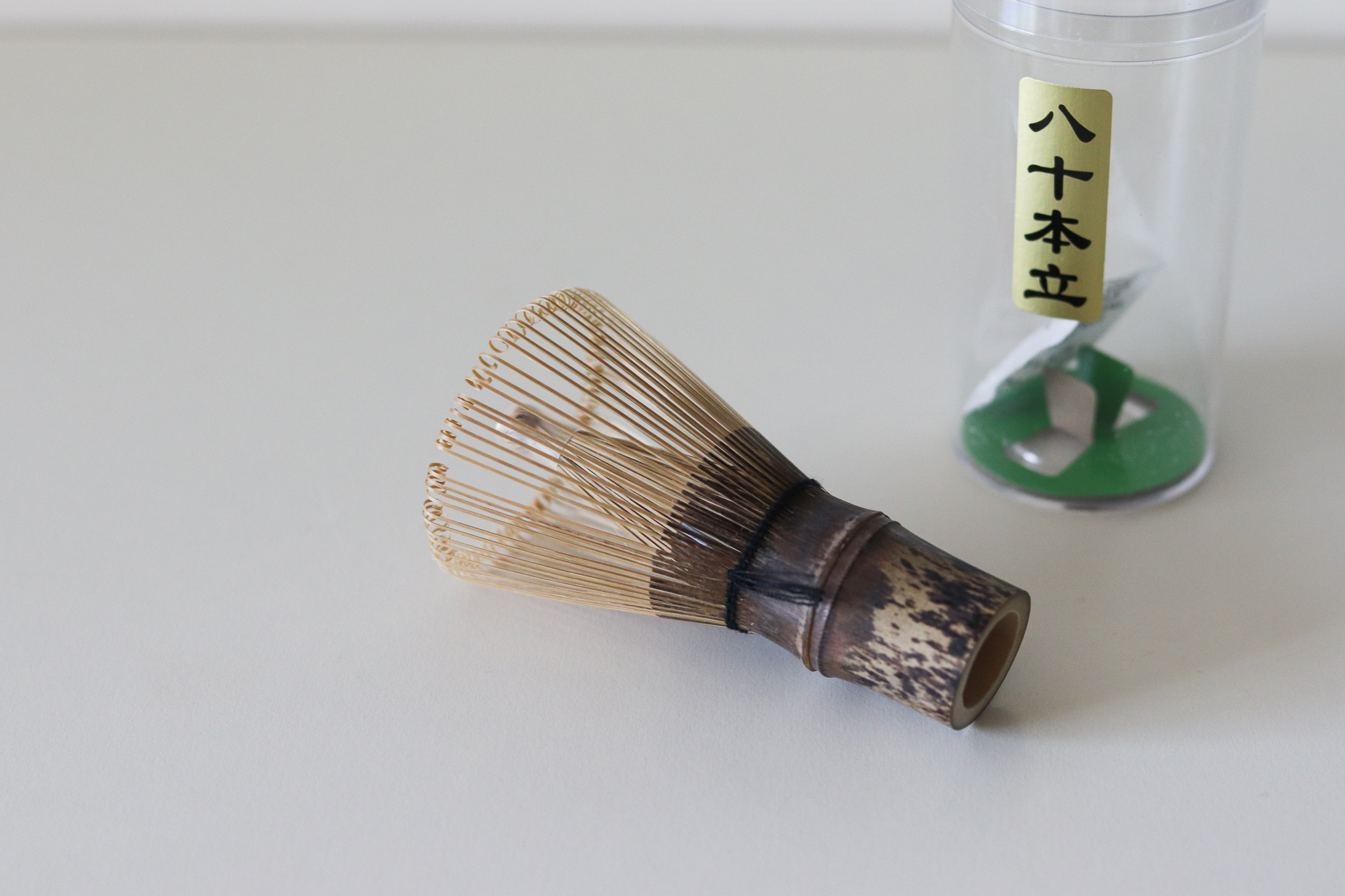 天然竹製 八十本立 茶筅 抹茶刷(黑竹)