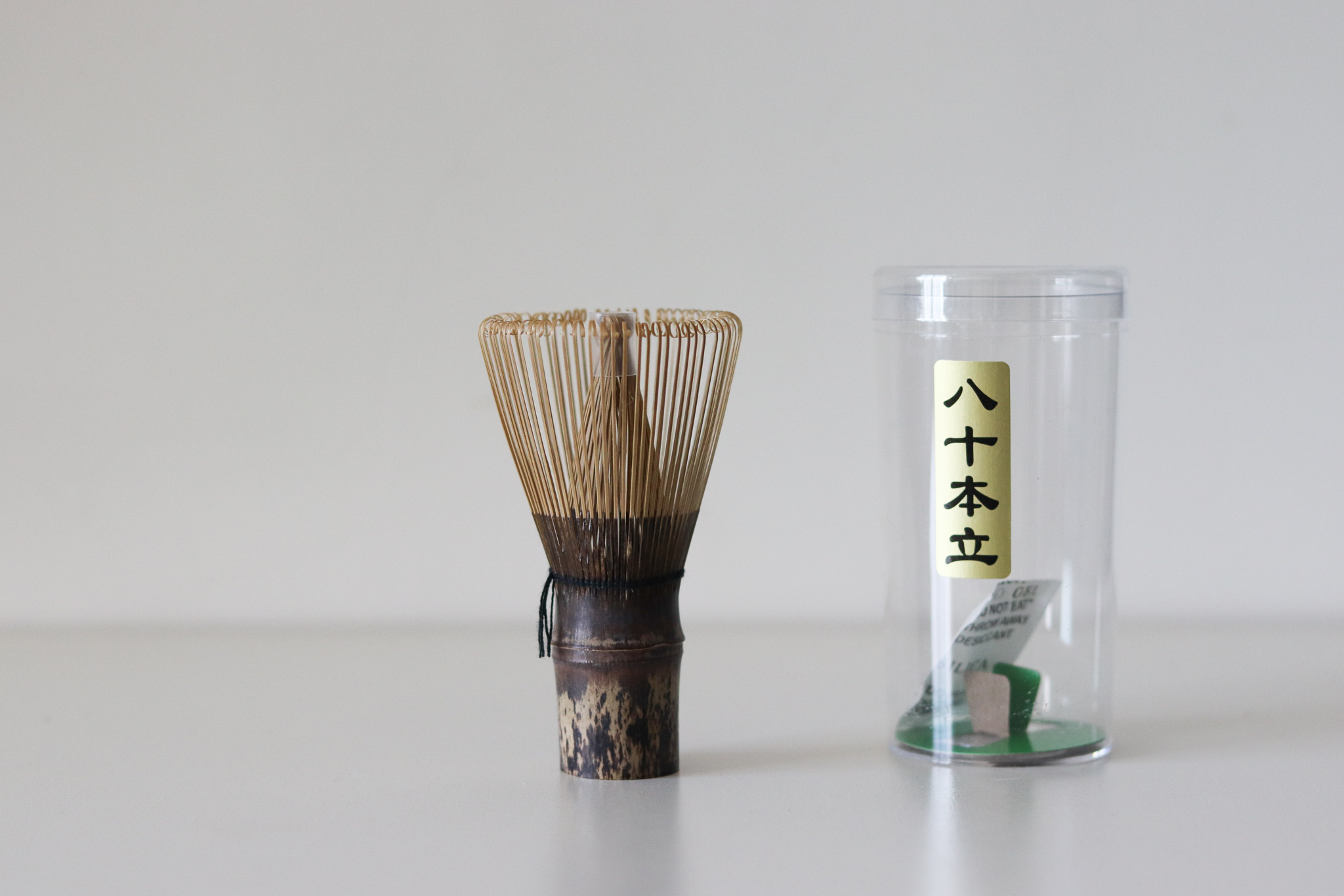 天然竹製 八十本立 茶筅 抹茶刷(黑竹)